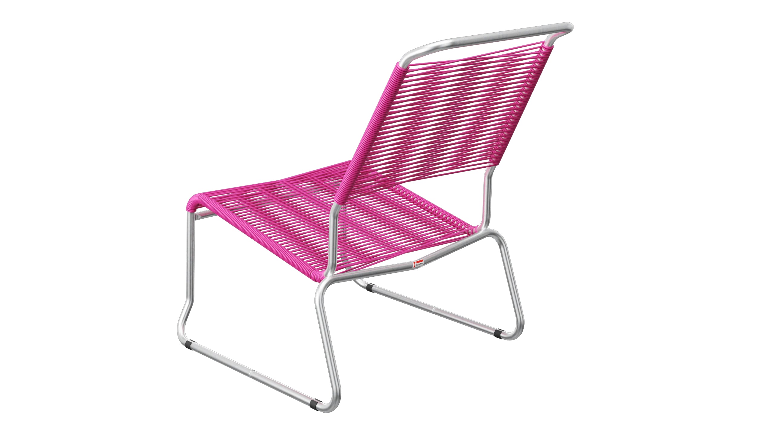 Säntis Spaghetti-Lounger ohne Armlehne Hochlehner Kufen in Pink präsentiert im Onlineshop von KAQTU Design AG. Outdoor-Sessel ist von Schaffner