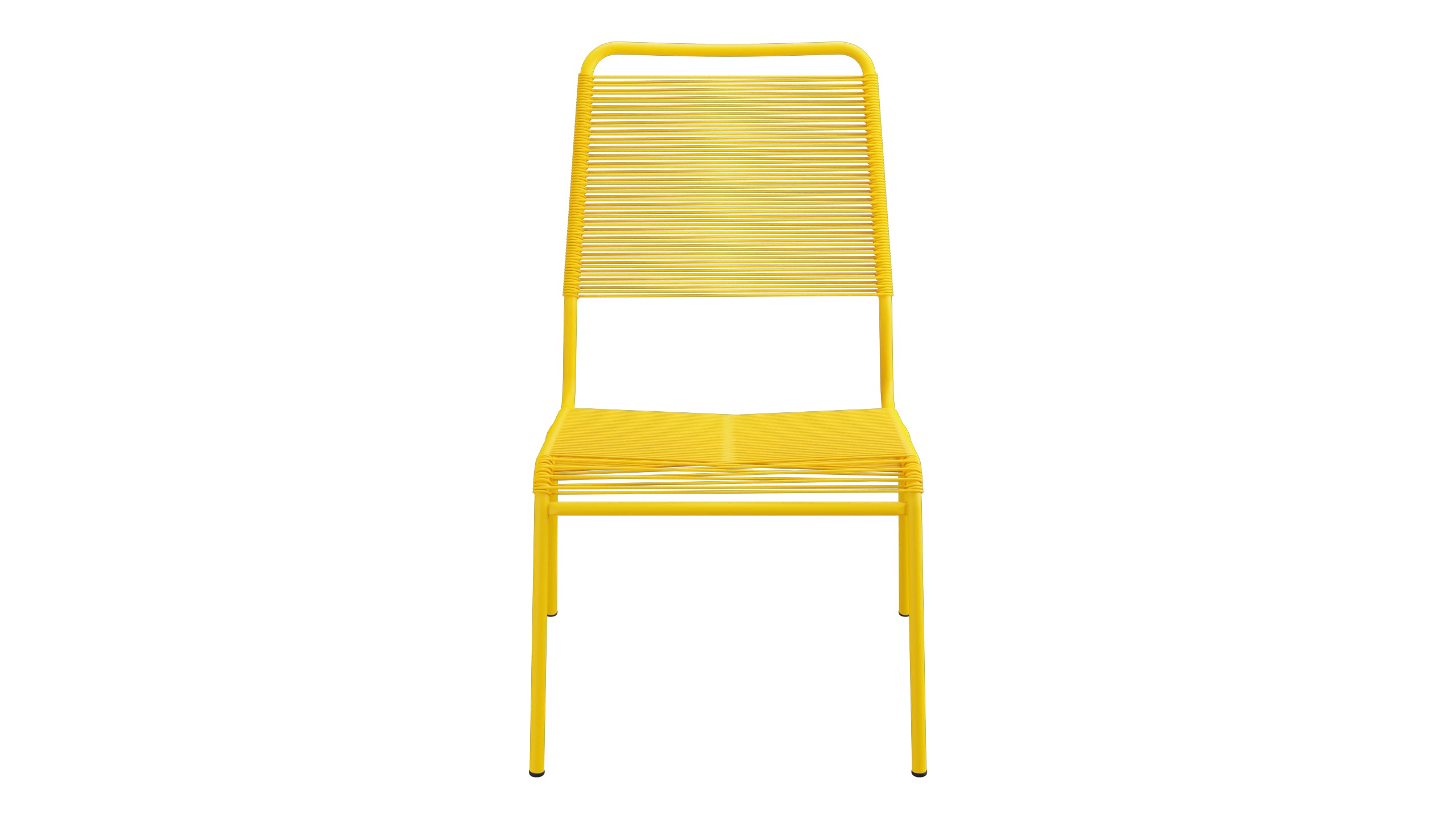 Rigi Spaghetti-Salonsessel ohne Armlehne in Gelb präsentiert im Onlineshop von KAQTU Design AG. Outdoor-Sessel ist von Schaffner
