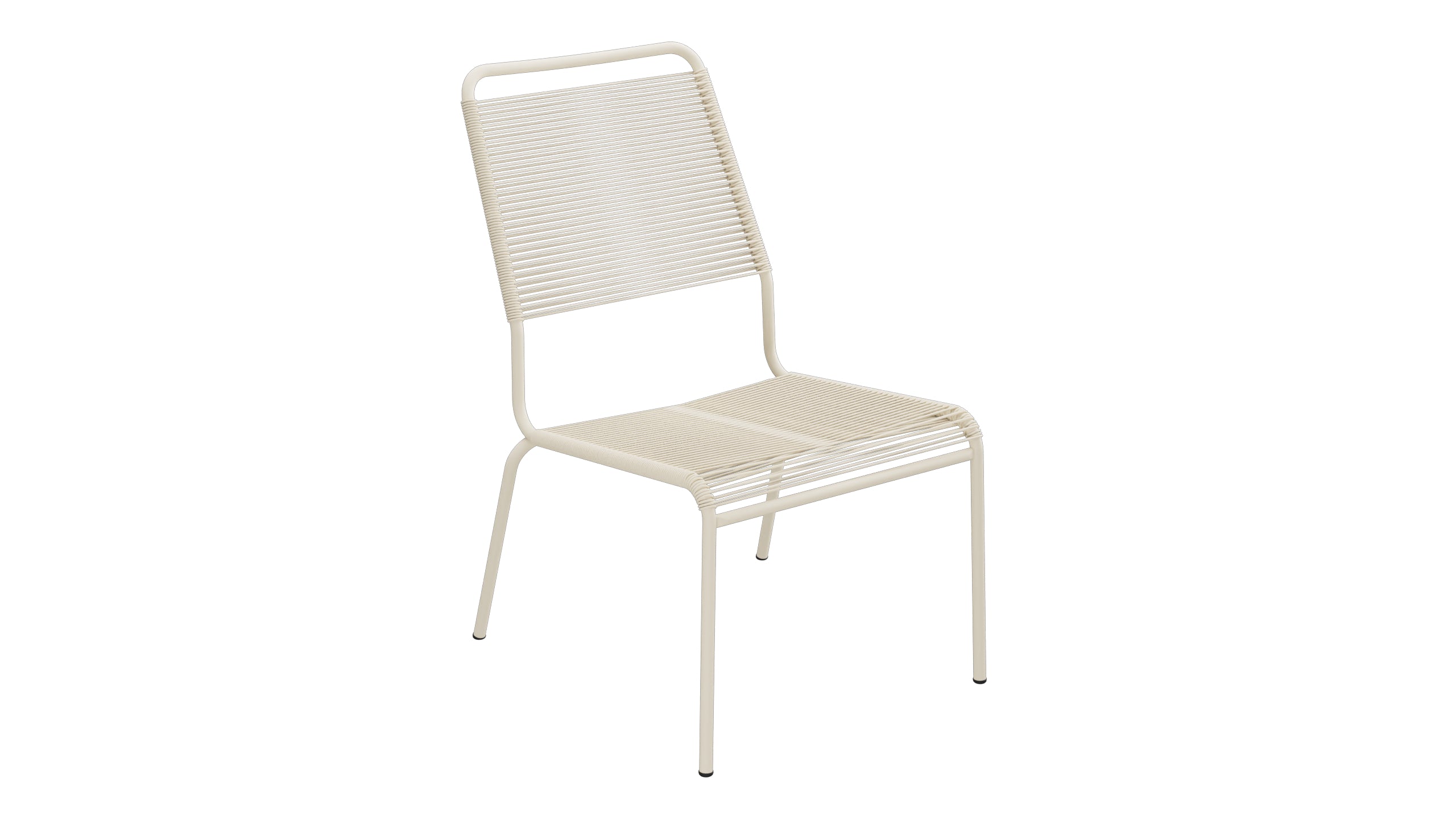 Rigi Spaghetti-Salonsessel ohne Armlehne in Pastellsand präsentiert im Onlineshop von KAQTU Design AG. Outdoor-Sessel ist von Schaffner