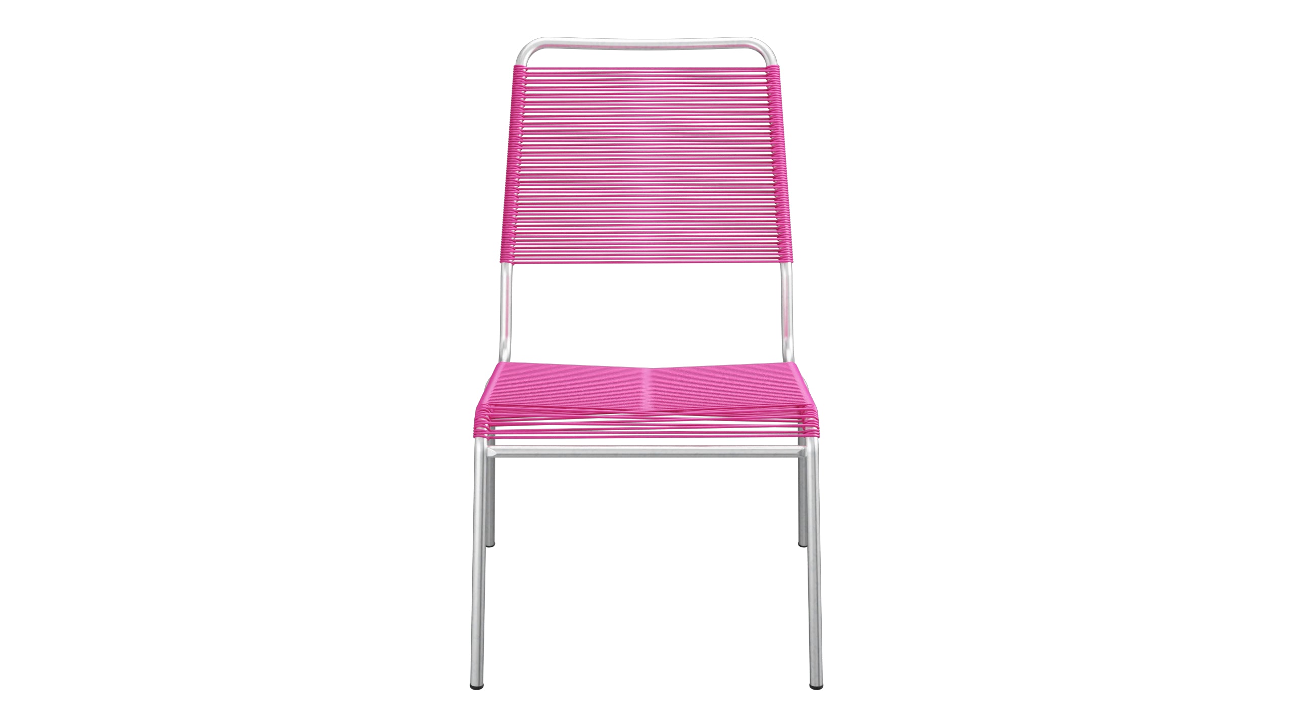 Rigi Spaghetti-Salonsessel ohne Armlehne in Pink präsentiert im Onlineshop von KAQTU Design AG. Outdoor-Sessel ist von Schaffner