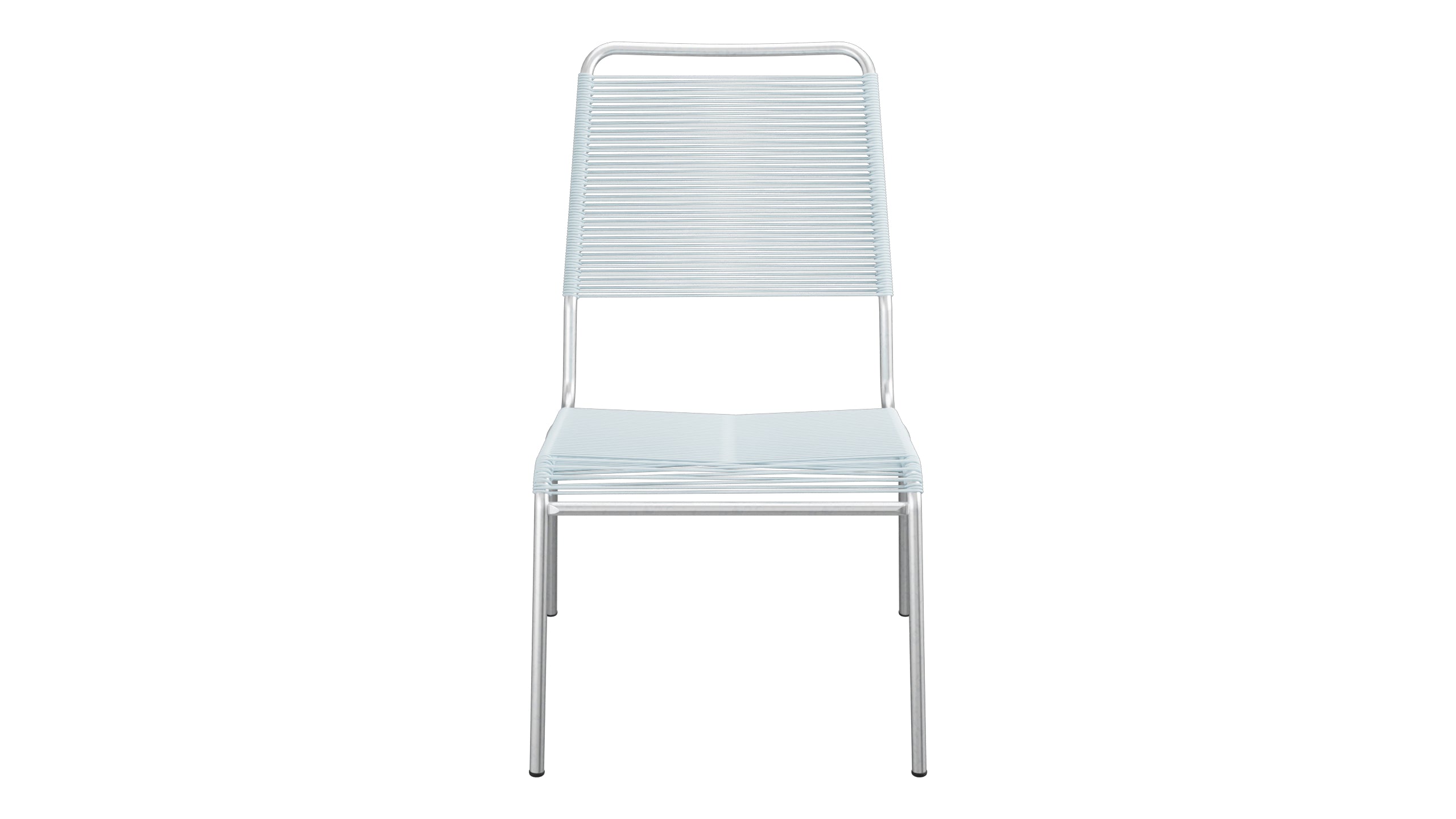 Rigi Spaghetti-Salonsessel ohne Armlehne in Pastellblau präsentiert im Onlineshop von KAQTU Design AG. Outdoor-Sessel ist von Schaffner