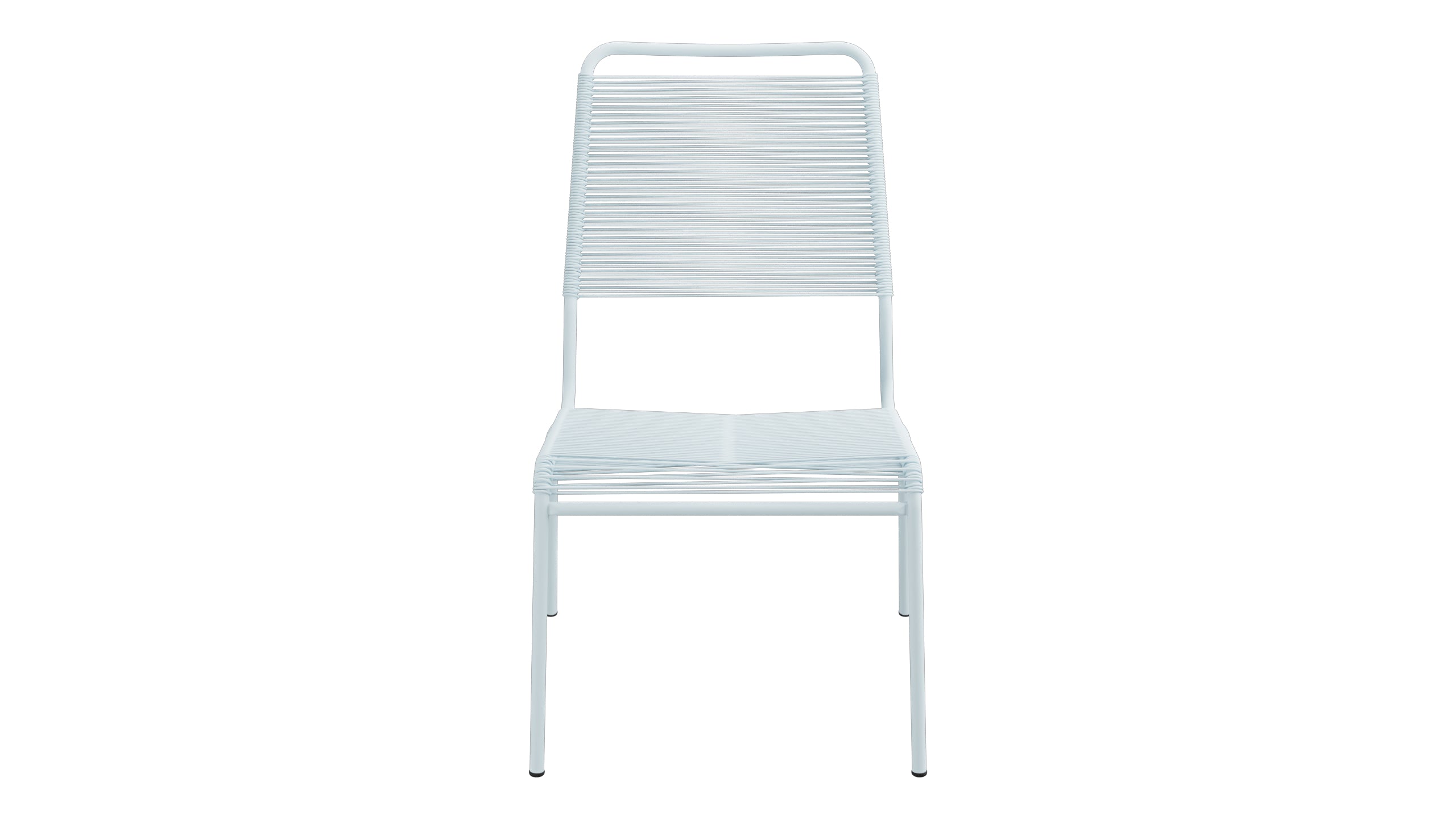 Rigi Spaghetti-Salonsessel ohne Armlehne in Pastellblau präsentiert im Onlineshop von KAQTU Design AG. Outdoor-Sessel ist von Schaffner