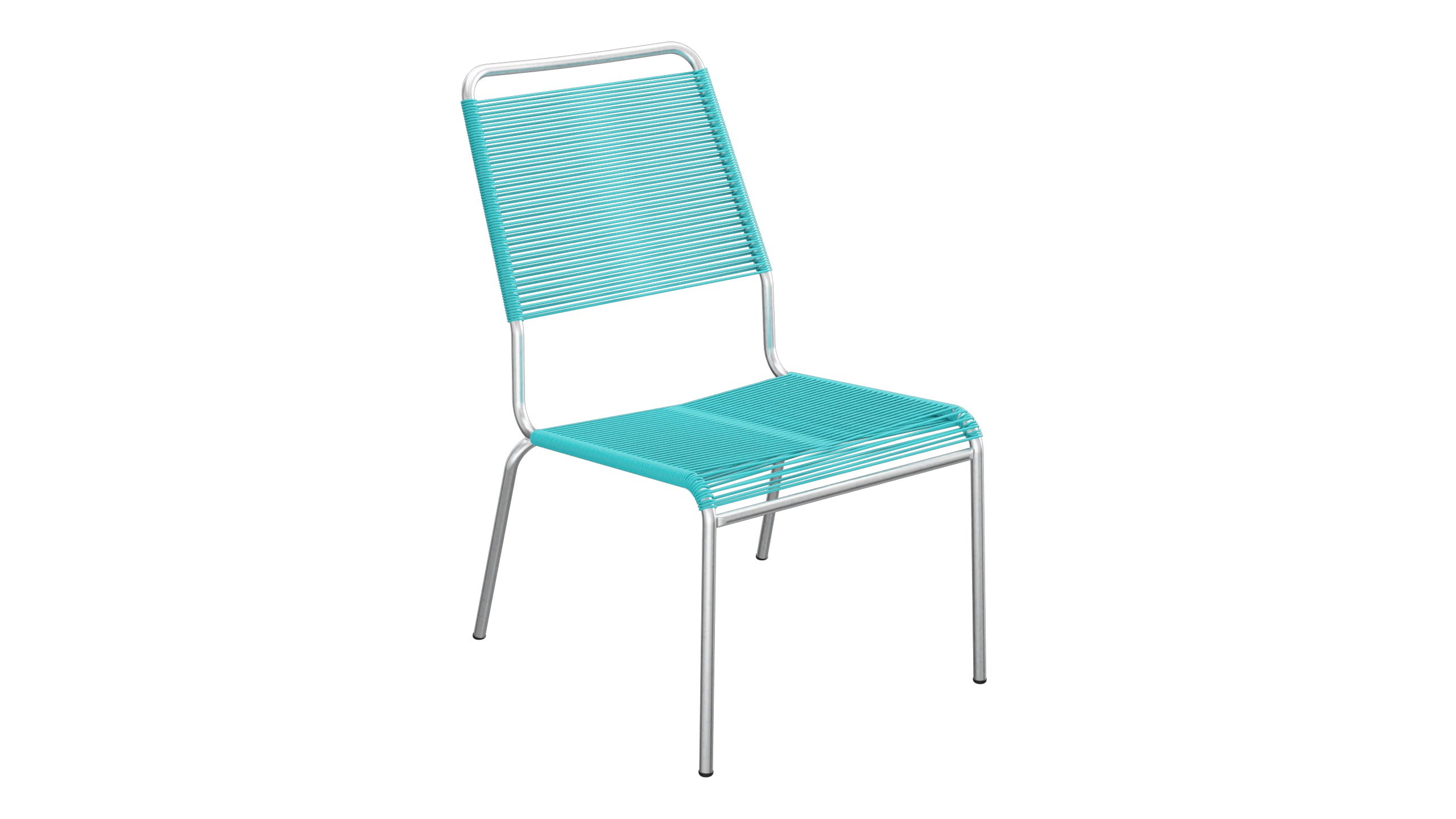Rigi Spaghetti-Salonsessel ohne Armlehne in Türkis präsentiert im Onlineshop von KAQTU Design AG. Outdoor-Sessel ist von Schaffner