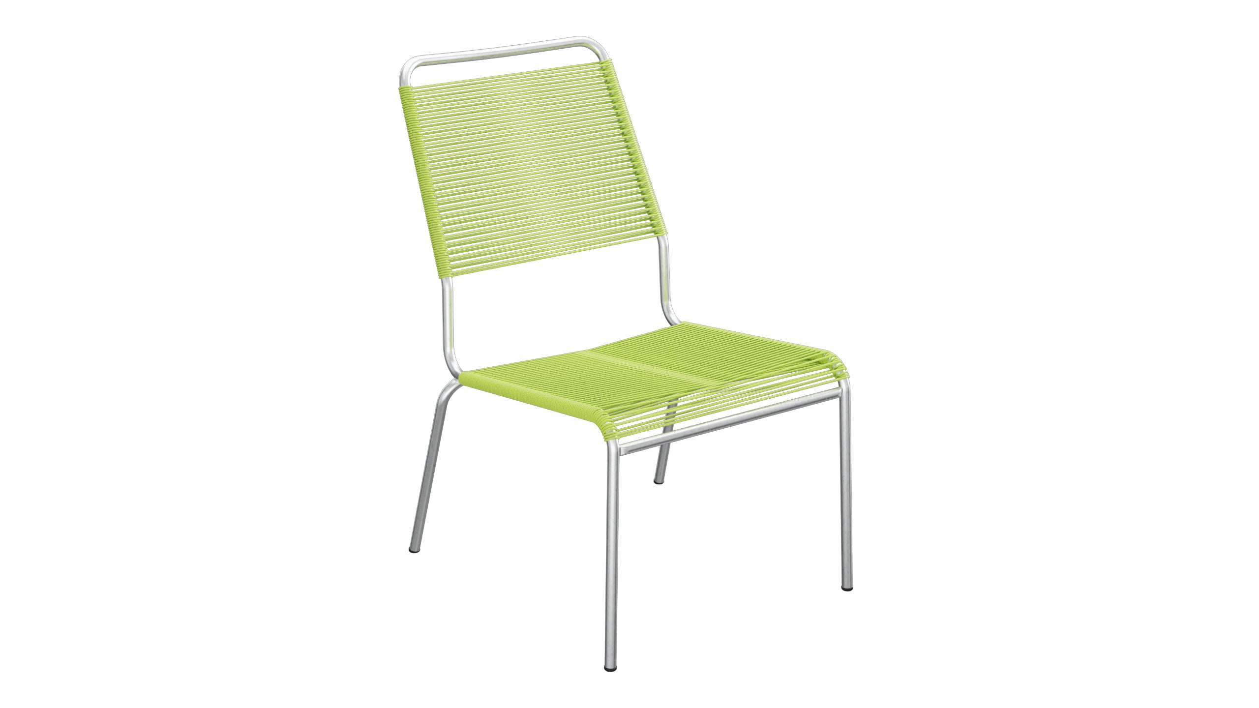 Rigi Spaghetti-Salonsessel ohne Armlehne in Hellgrün präsentiert im Onlineshop von KAQTU Design AG. Outdoor-Sessel ist von Schaffner