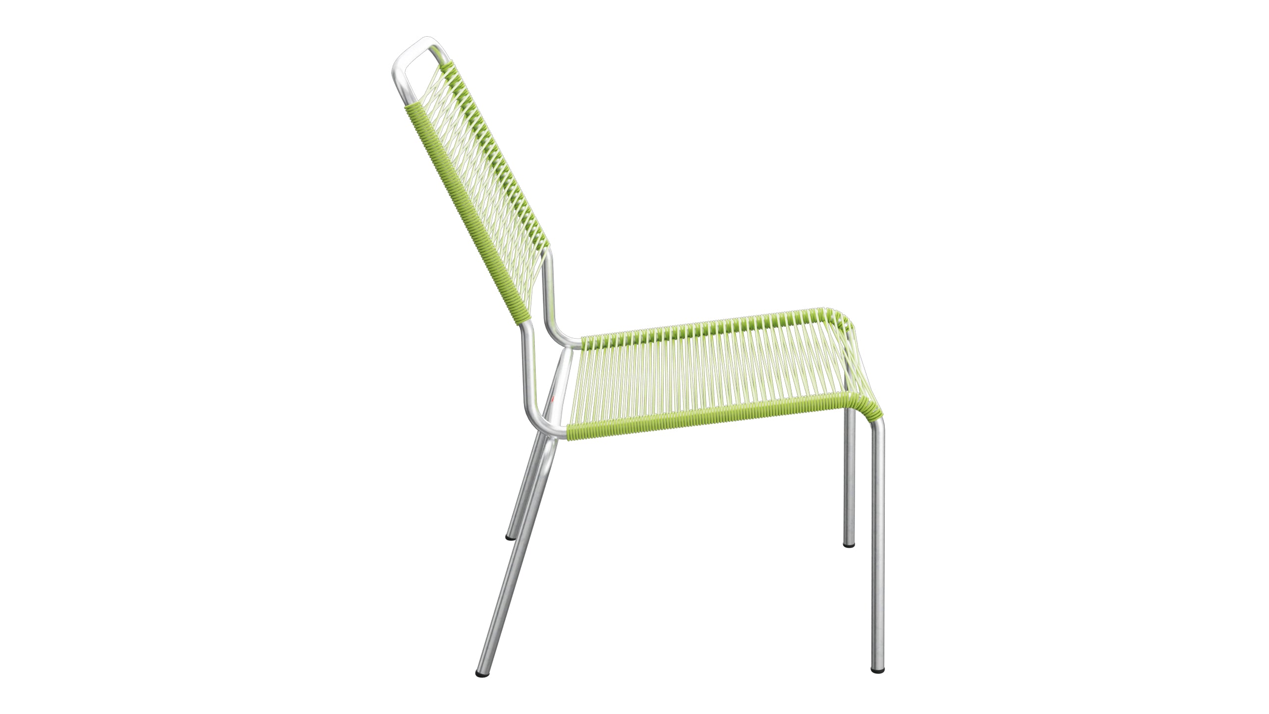 Rigi Spaghetti-Salonsessel ohne Armlehne in Hellgrün präsentiert im Onlineshop von KAQTU Design AG. Outdoor-Sessel ist von Schaffner