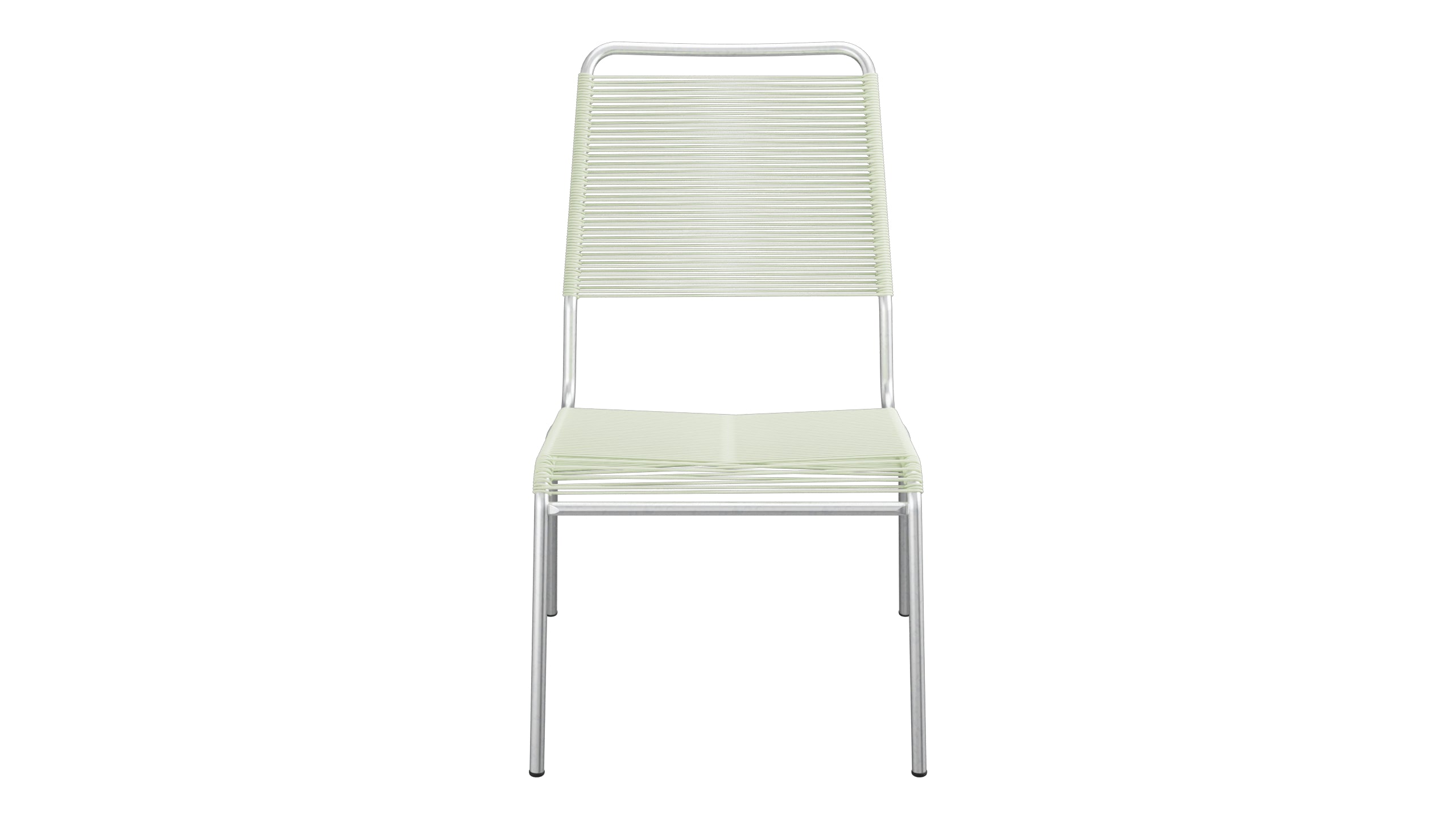 Rigi Spaghetti-Salonsessel ohne Armlehne in Pastellgrün präsentiert im Onlineshop von KAQTU Design AG. Outdoor-Sessel ist von Schaffner
