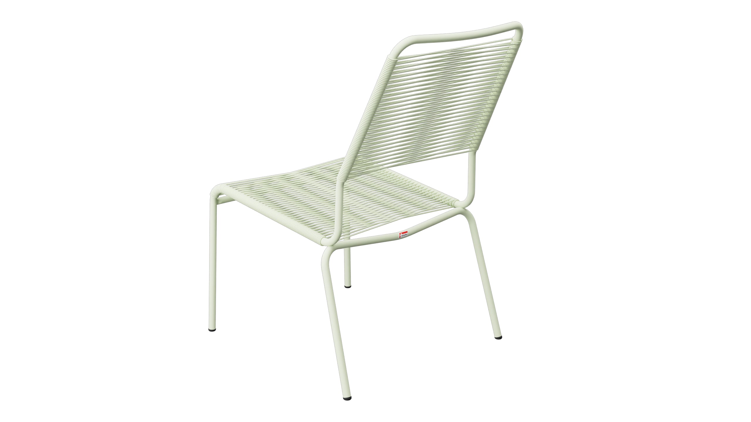 Rigi Spaghetti-Salonsessel ohne Armlehne in Pastellgrün präsentiert im Onlineshop von KAQTU Design AG. Outdoor-Sessel ist von Schaffner