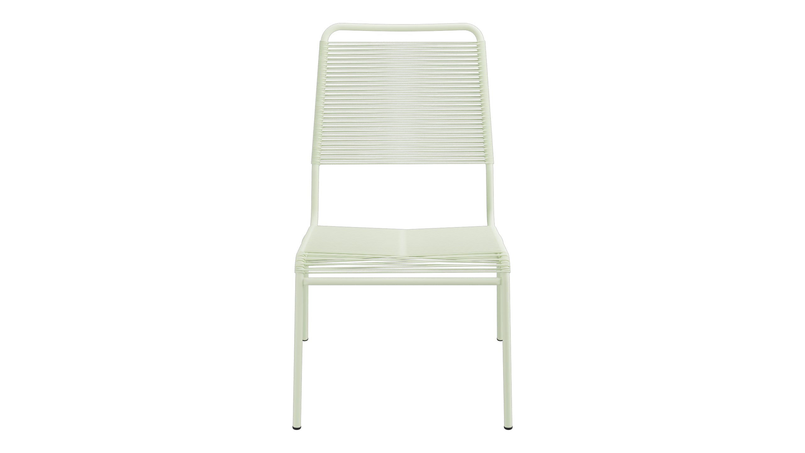 Rigi Spaghetti-Salonsessel ohne Armlehne in Pastellgrün präsentiert im Onlineshop von KAQTU Design AG. Outdoor-Sessel ist von Schaffner