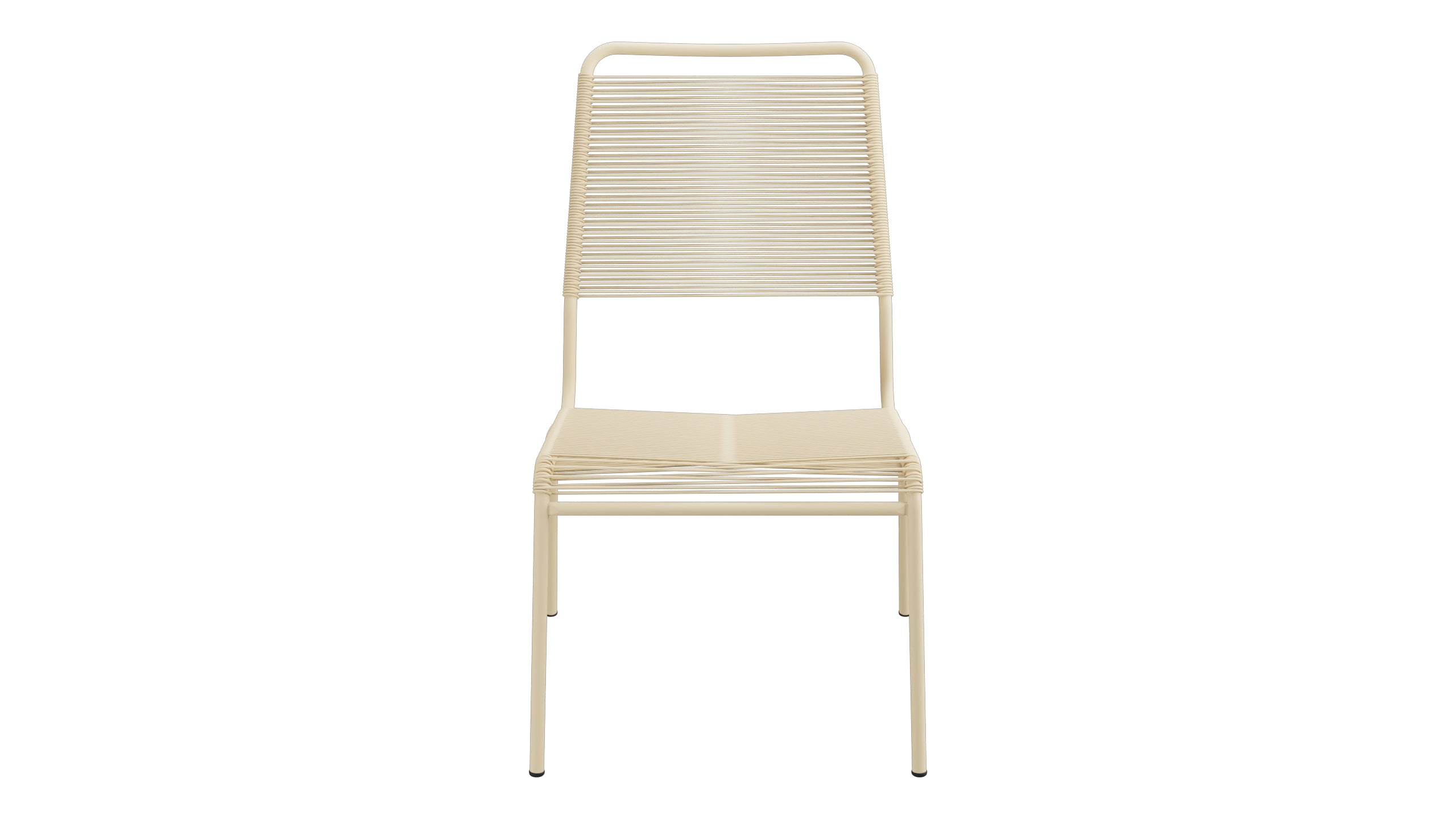 Rigi Spaghetti-Salonsessel ohne Armlehne in Pastellbraun präsentiert im Onlineshop von KAQTU Design AG. Outdoor-Sessel ist von Schaffner