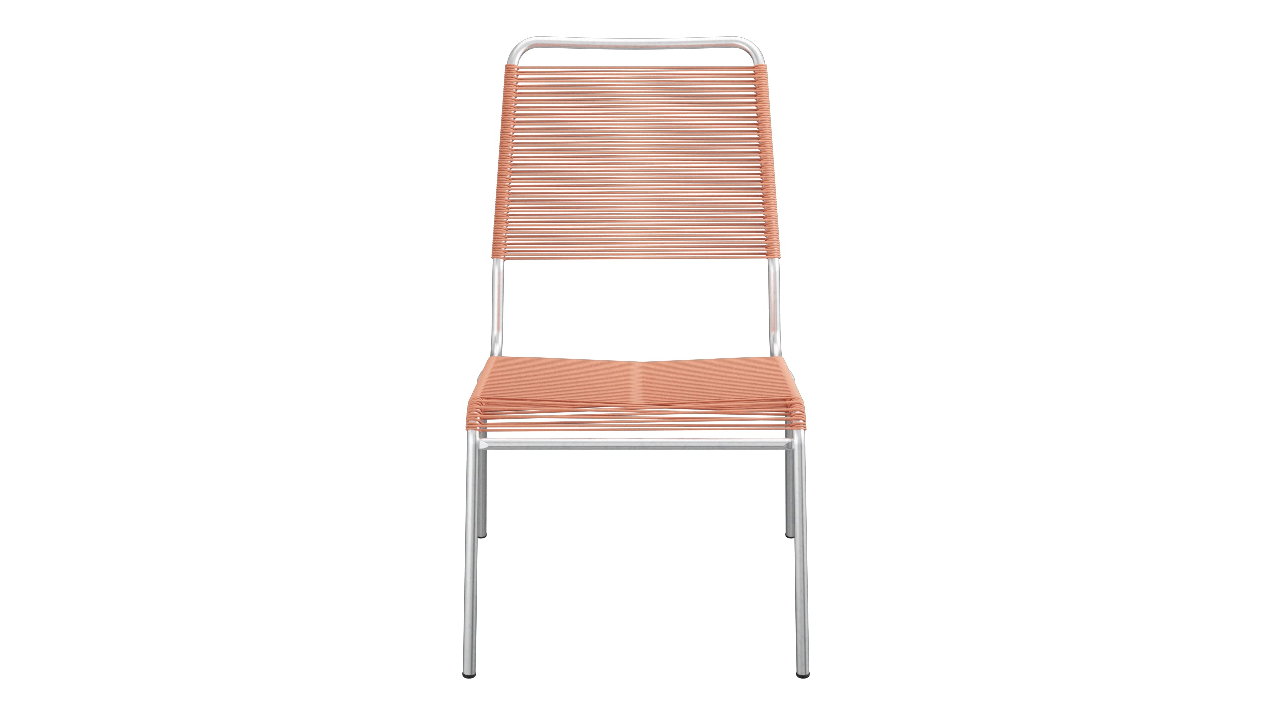 Rigi Spaghetti-Salonsessel ohne Armlehne in Pastellterracotta präsentiert im Onlineshop von KAQTU Design AG. Outdoor-Sessel ist von Schaffner