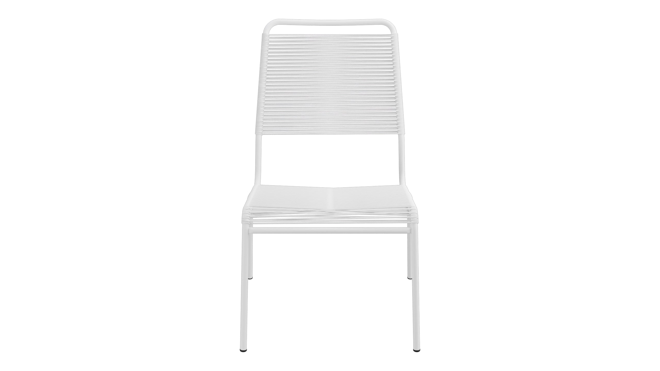 Rigi Spaghetti-Salonsessel ohne Armlehne in Weiss präsentiert im Onlineshop von KAQTU Design AG. Outdoor-Sessel ist von Schaffner