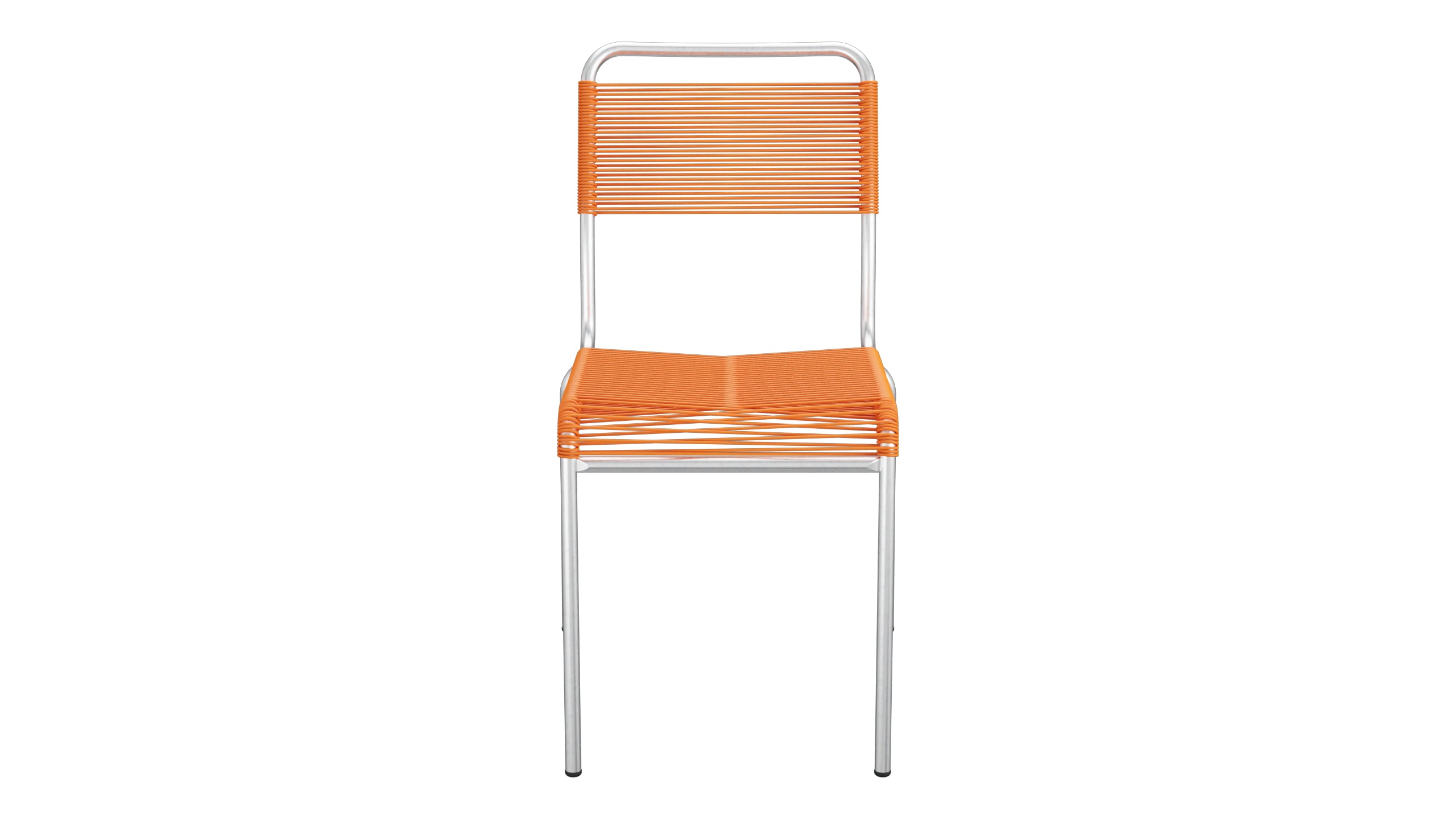 Rigi Spaghetti-Gartenstuhl ohne Armlehne in Orange präsentiert im Onlineshop von KAQTU Design AG. Gartenstuhl ist von Schaffner