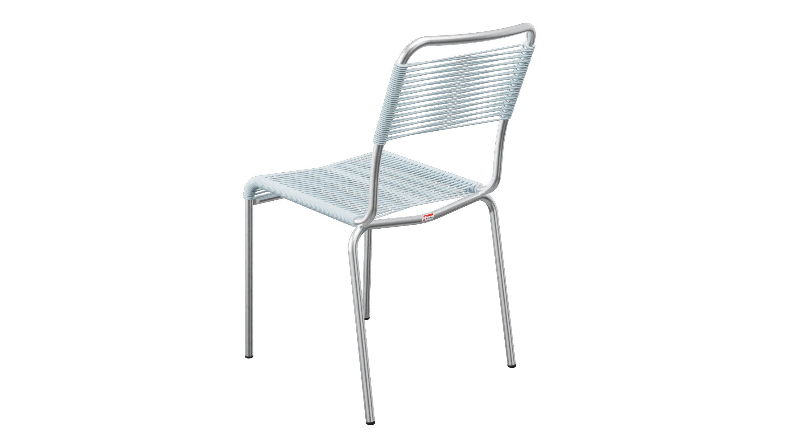 Rigi Spaghetti-Gartenstuhl ohne Armlehne in Pastellblau präsentiert im Onlineshop von KAQTU Design AG. Gartenstuhl ist von Schaffner
