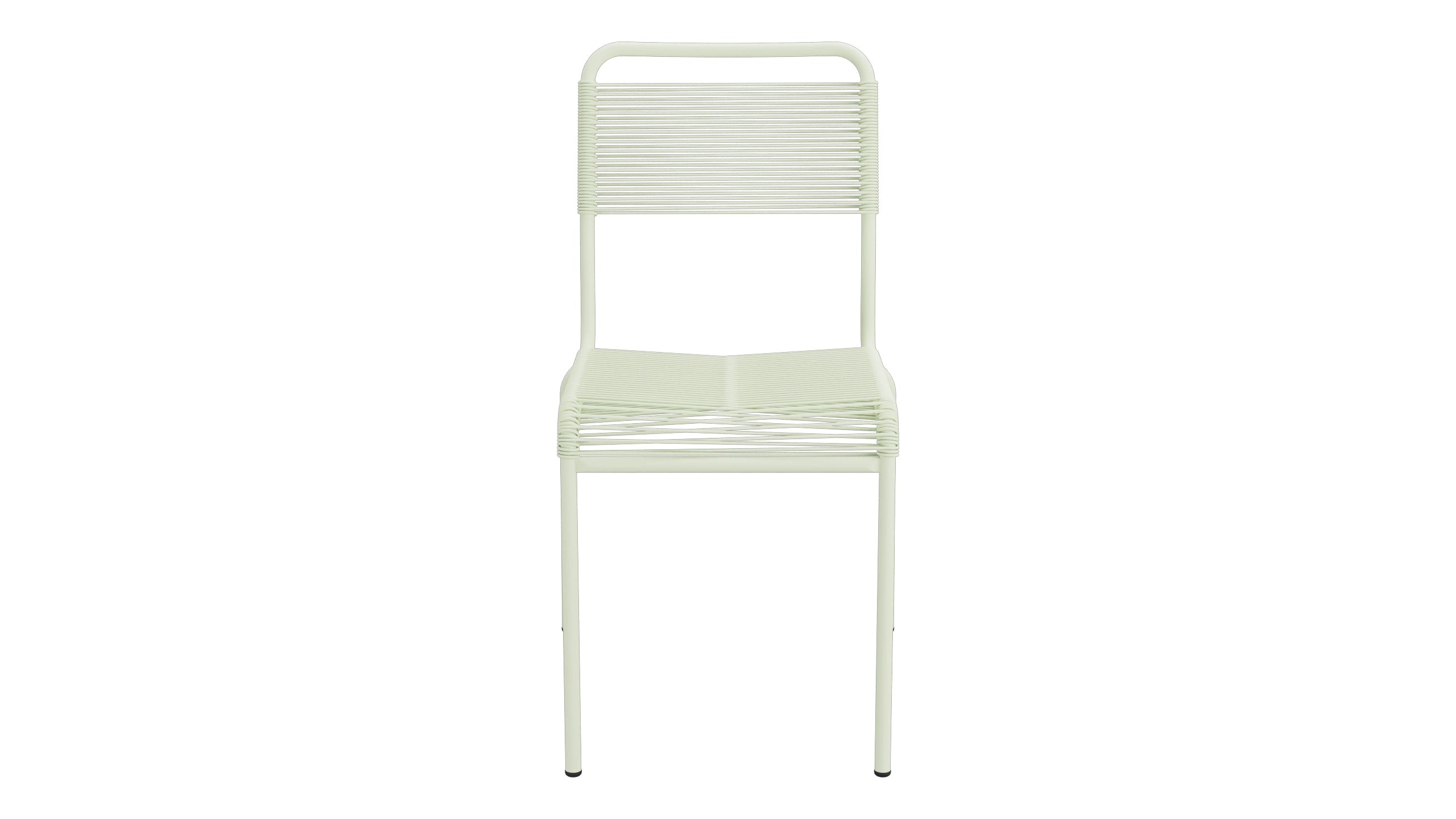 Rigi Spaghetti-Gartenstuhl ohne Armlehne in Pastellgrün präsentiert im Onlineshop von KAQTU Design AG. Gartenstuhl ist von Schaffner