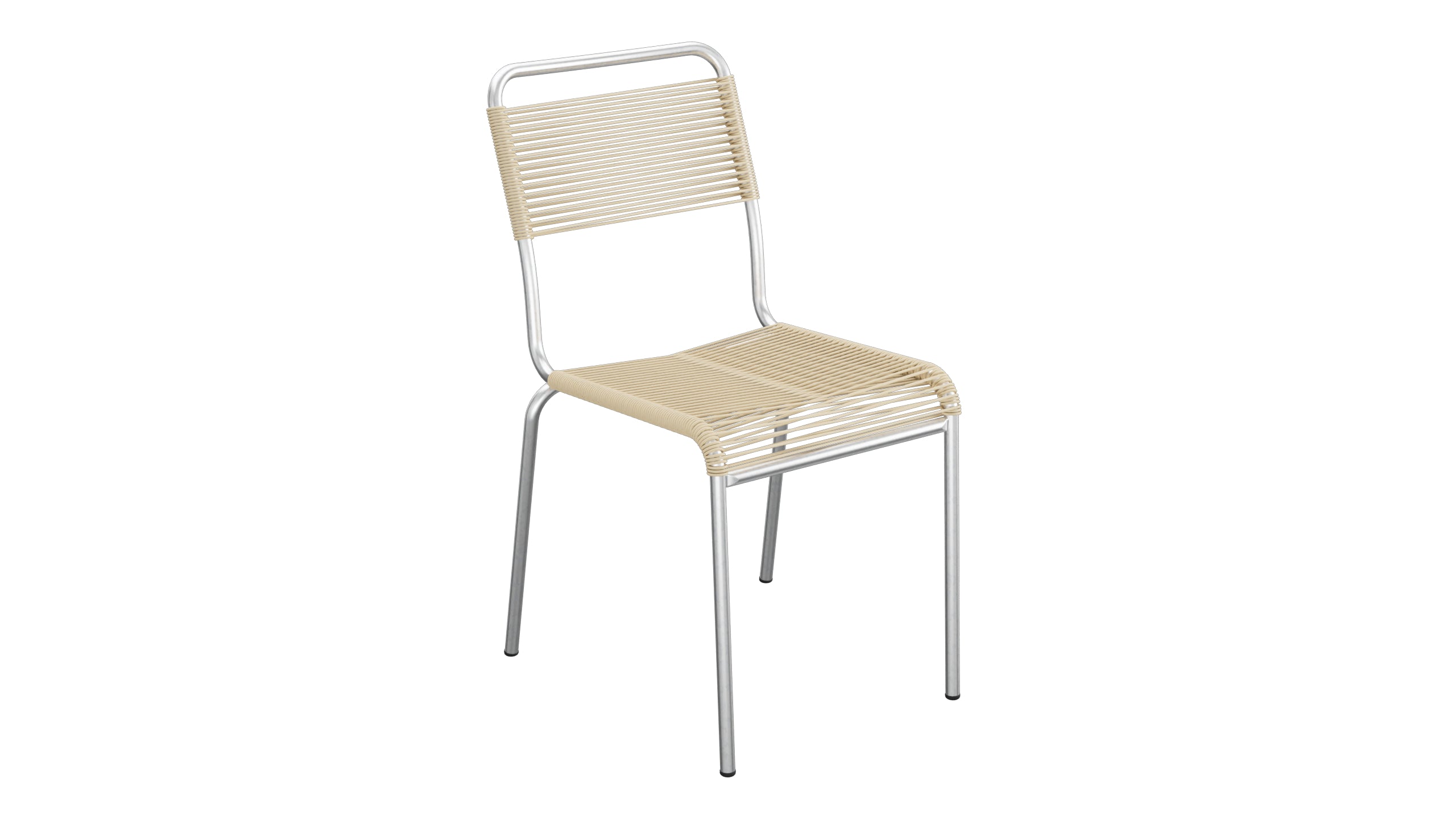 Rigi Spaghetti-Gartenstuhl ohne Armlehne in Pastellbraun präsentiert im Onlineshop von KAQTU Design AG. Gartenstuhl ist von Schaffner