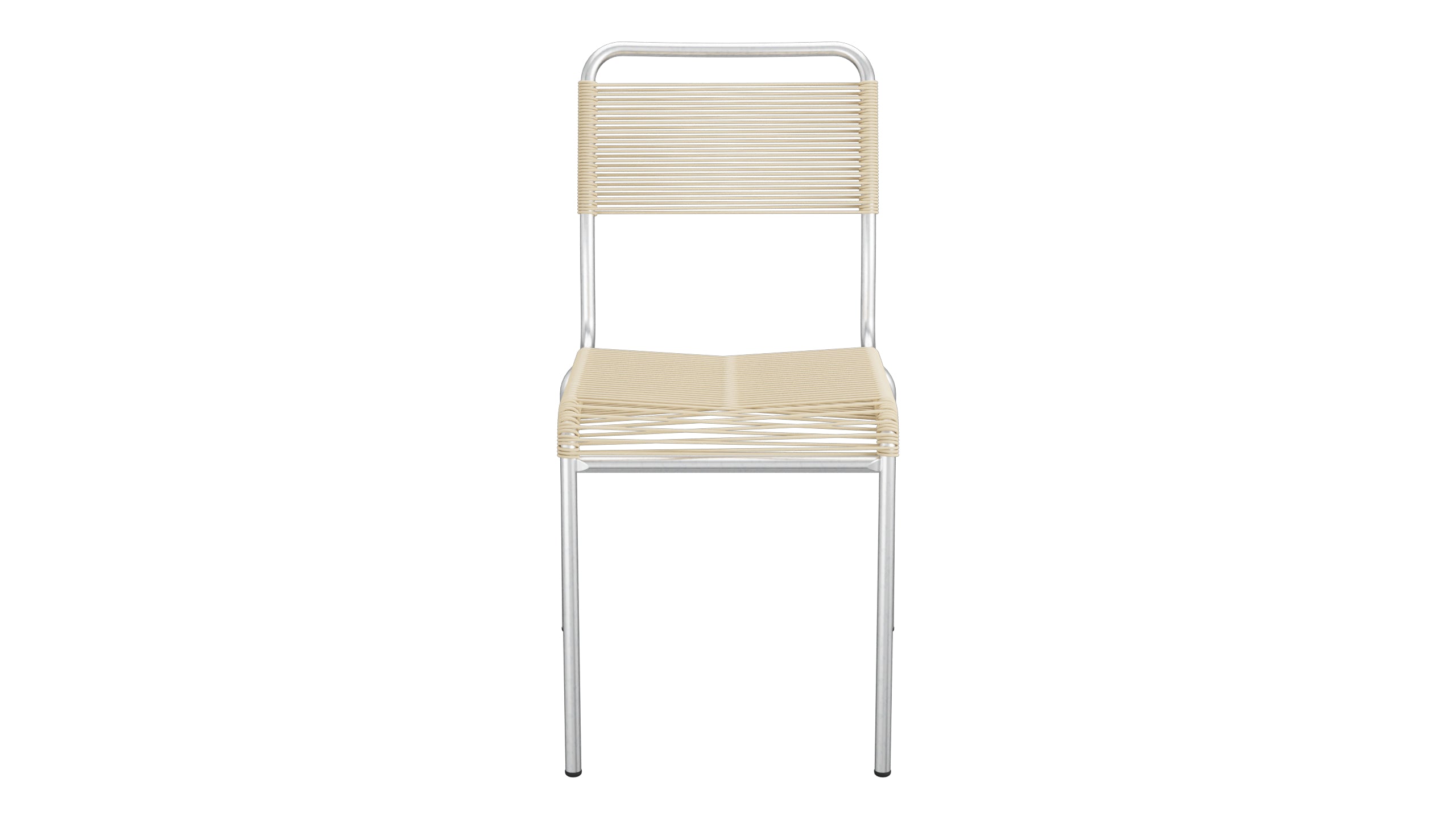 Rigi Spaghetti-Gartenstuhl ohne Armlehne in Pastellbraun präsentiert im Onlineshop von KAQTU Design AG. Gartenstuhl ist von Schaffner