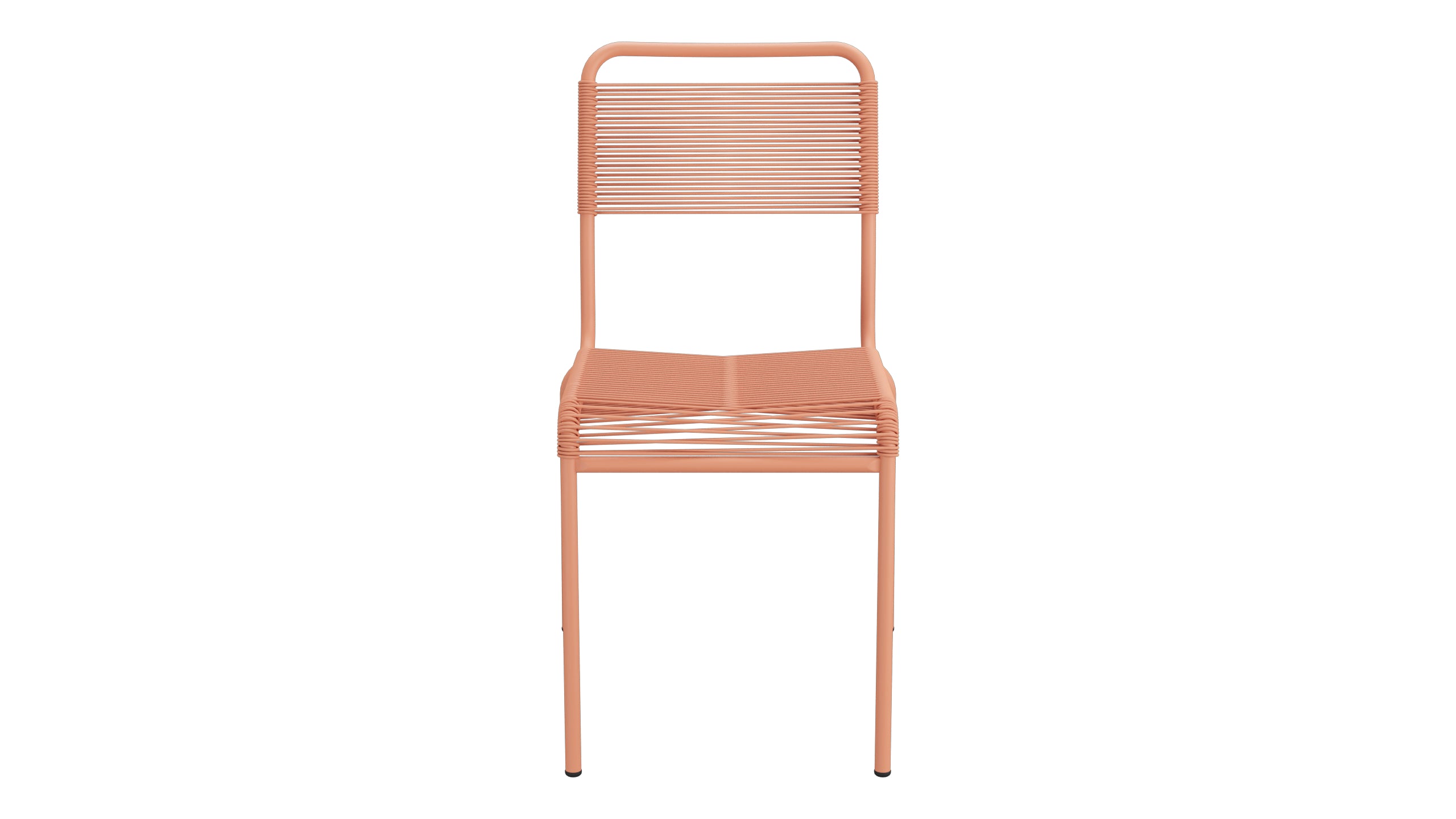 Rigi Spaghetti-Gartenstuhl ohne Armlehne in Pastellterracotta präsentiert im Onlineshop von KAQTU Design AG. Gartenstuhl ist von Schaffner
