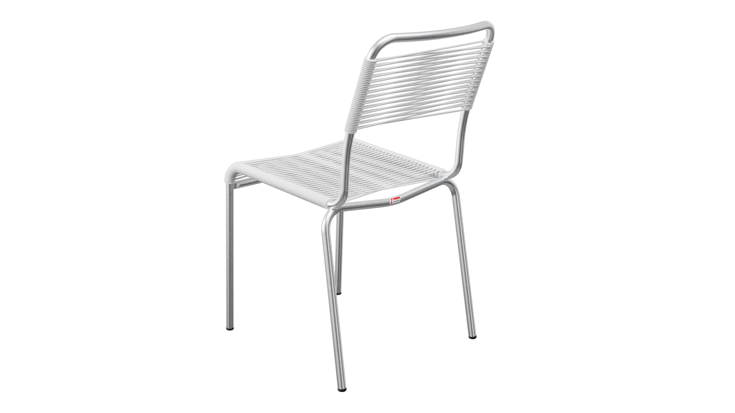 Rigi Spaghetti-Gartenstuhl ohne Armlehne in Weiss präsentiert im Onlineshop von KAQTU Design AG. Gartenstuhl ist von Schaffner