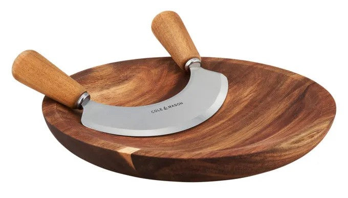 Wiegemesser von KAQTU: Präzise, ergonomische Küchenhelfer für feines Hacken von Kräutern, Gemüse und mehr, vereinen Qualität und Design.