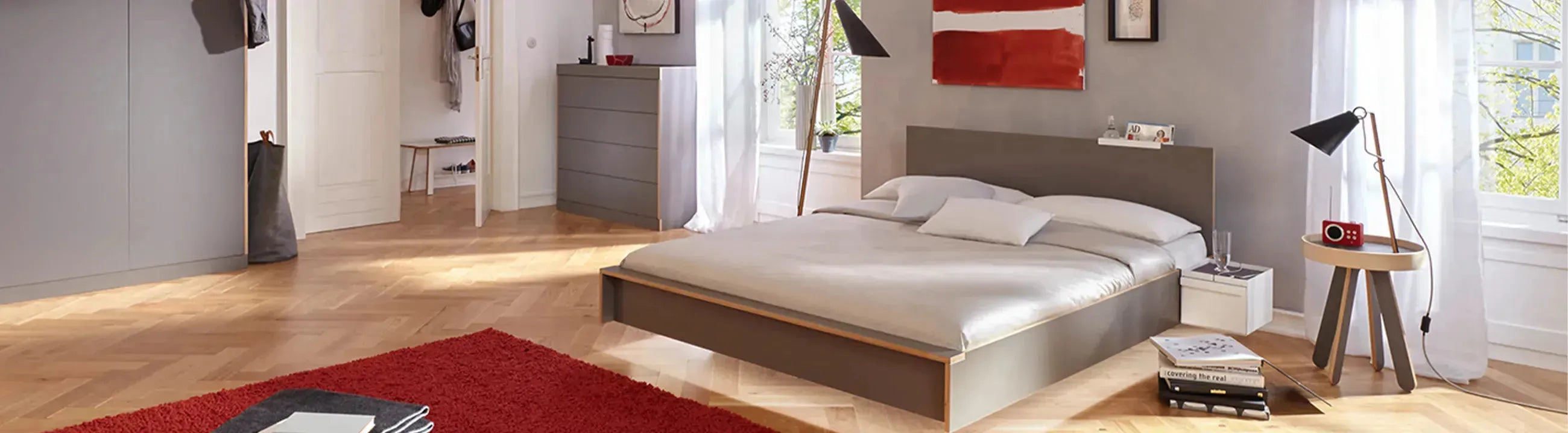 Moderne Betten & Schränke: Stilvolle Stauraumlösungen für dein Schlafzimmer.