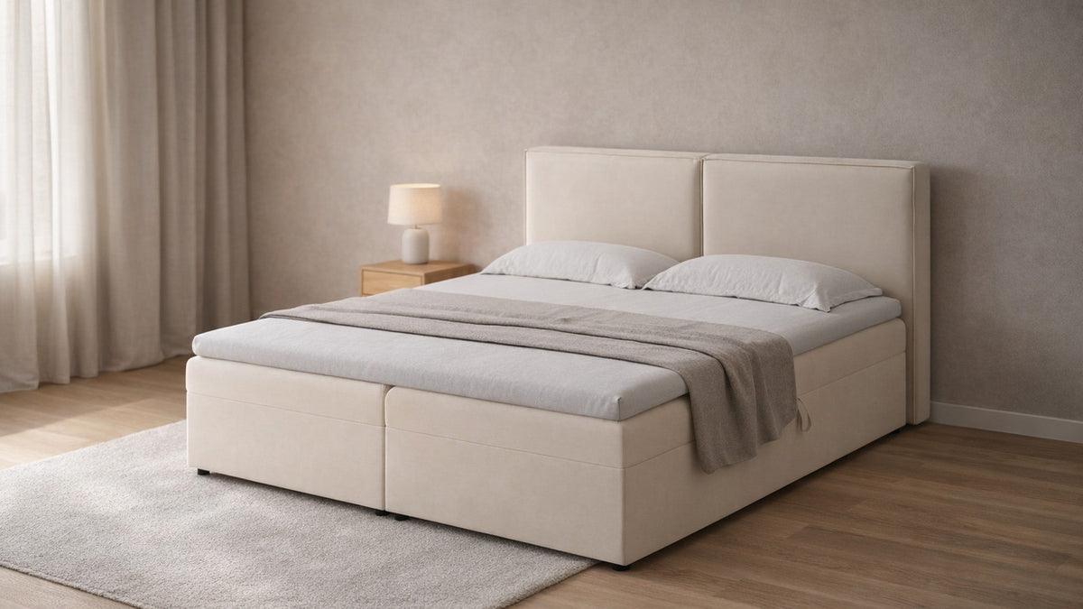 Boxspringbetten: Bett-Sets in 140, 160 und 180 cm – Wohnbeispiel