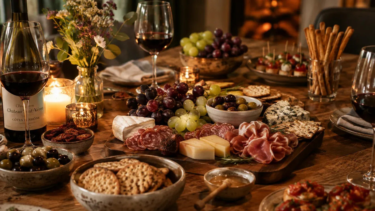 Stilvolles 5-teiliges Apéroset "Brisbane Mix" von Cosy & Trendy, perfekt für ansprechende Snack-Präsentationen und gesellige Anlässe.