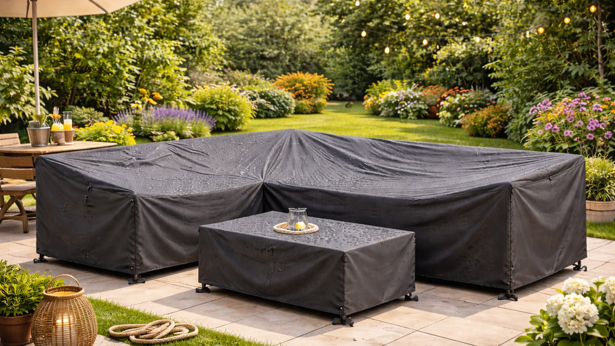 Entdecken Sie die hochwertigen Gartenmöbelabdeckungen von KAQTU. Optimaler Schutz vor Regen, Sonne und Schnee für Ihre Möbel!
