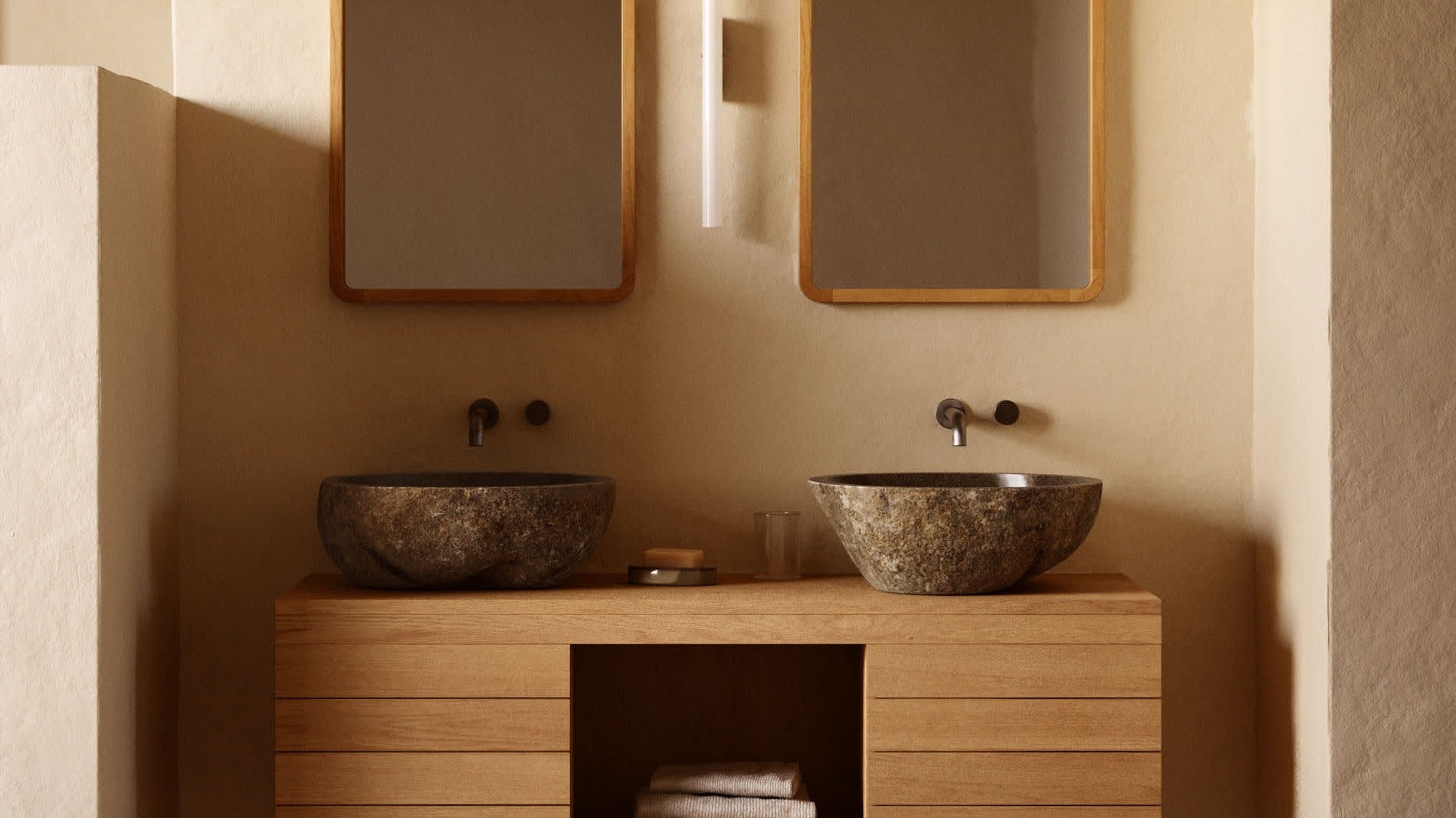 Eleganter Kave Home Schrank aus Holz mit modernen Linien, ideal für stilvolle Aufbewahrungslösungen.