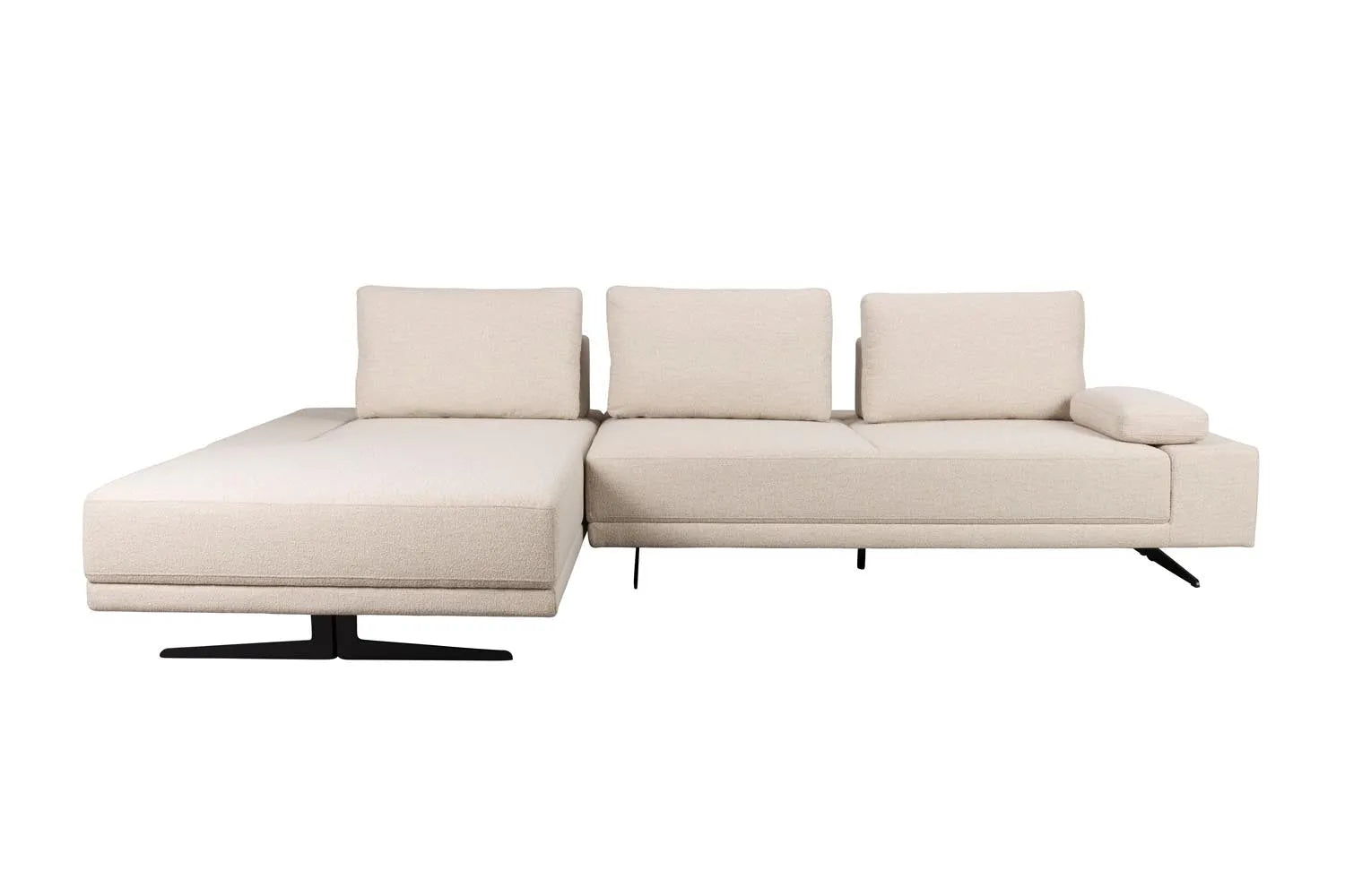 Shelly Sofa Left Chaise Longue in Off-White präsentiert im Onlineshop von KAQTU Design AG. L-Sofa links ist von Dutchbone