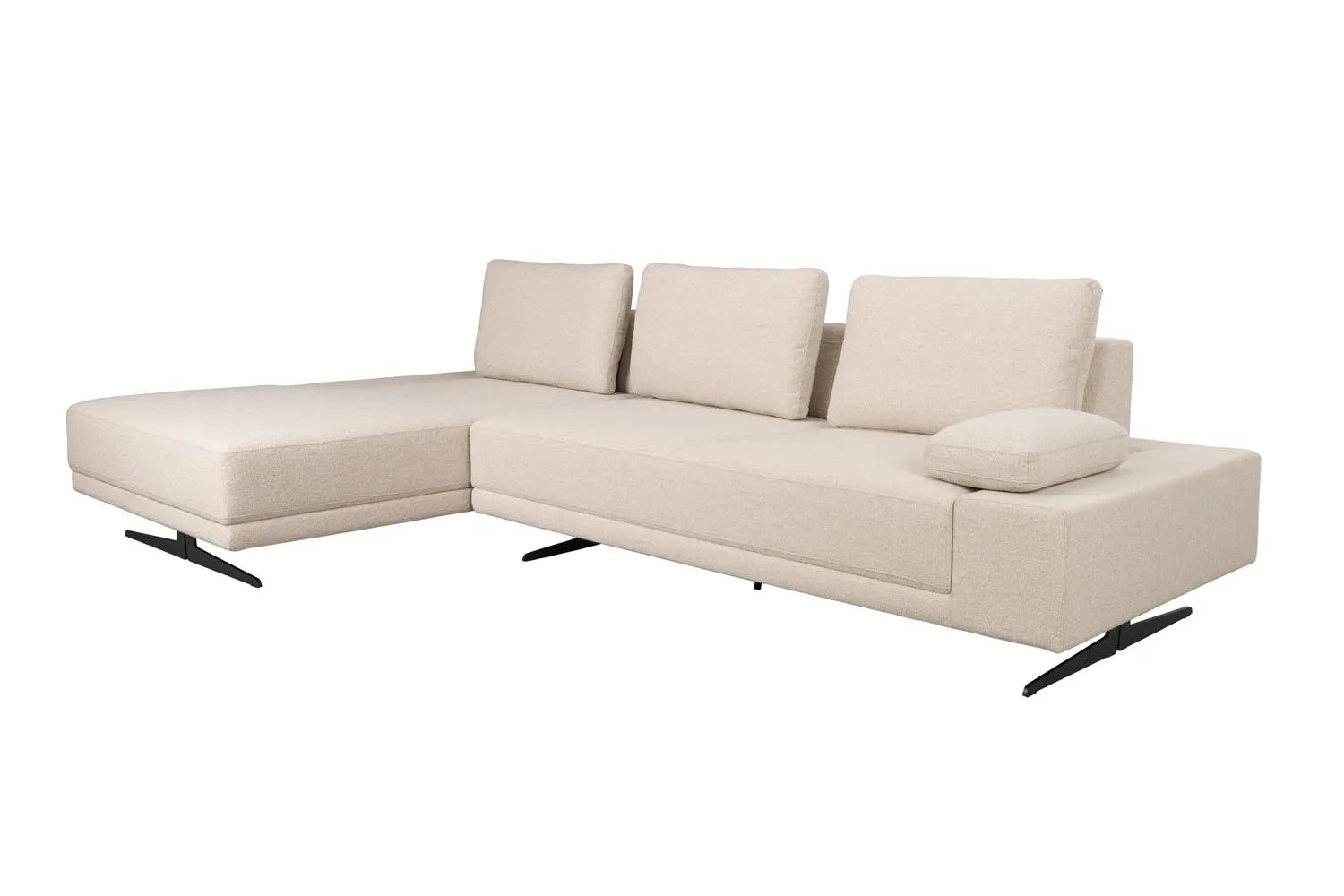 Shelly Sofa Left Chaise Longue in Off-White präsentiert im Onlineshop von KAQTU Design AG. L-Sofa links ist von Dutchbone