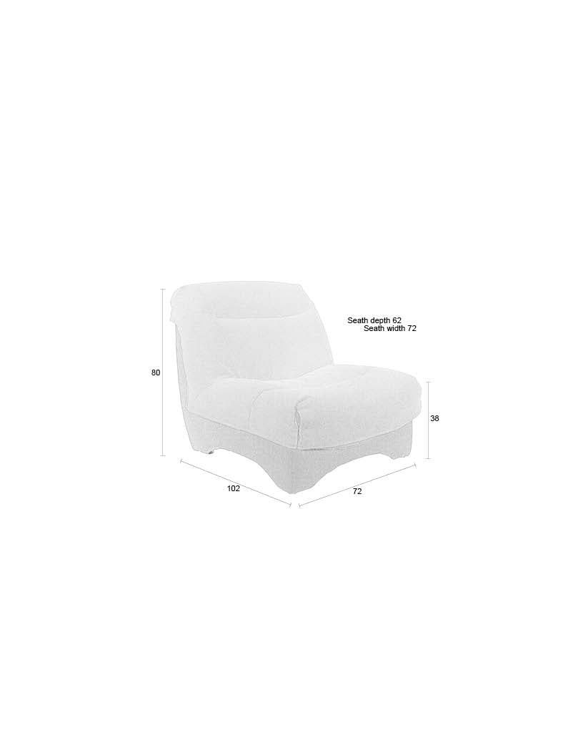 Eleganter Lounge Chair Twister von White Label Living, modern und komfortabel, perfekt für stilvolle Entspannung daheim.