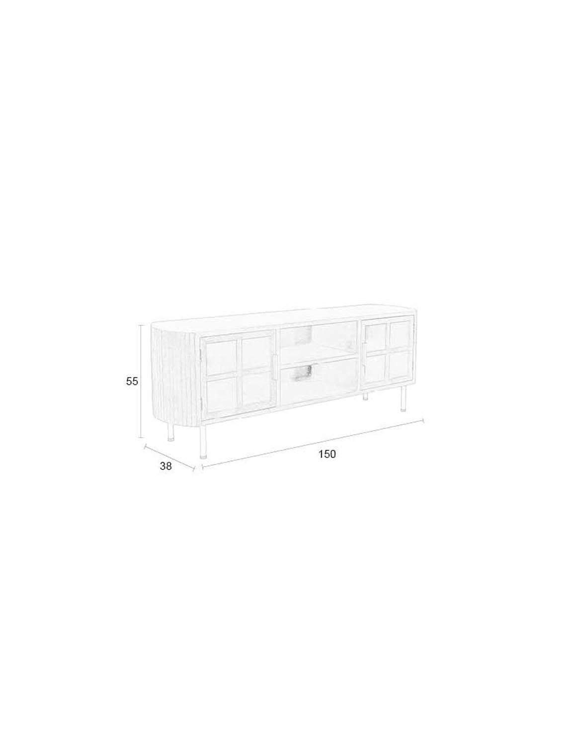 Yaz Sideboard Low in  präsentiert im Onlineshop von KAQTU Design AG. Sideboard ist von White Label Living