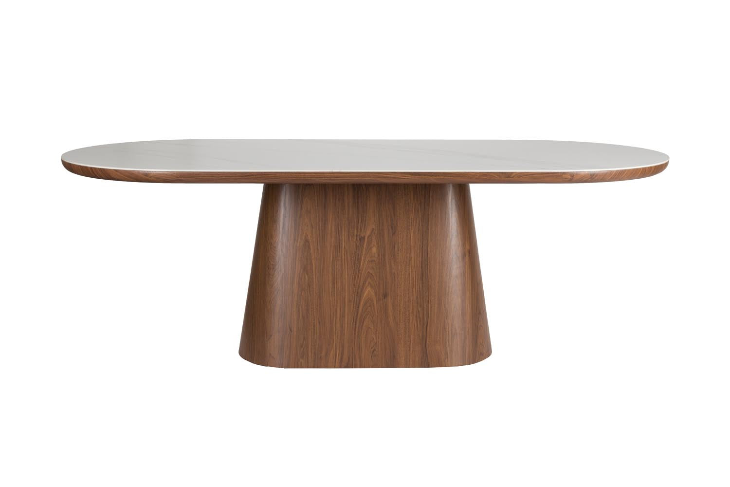 Almira Esstisch Oval in Walnut präsentiert im Onlineshop von KAQTU Design AG. Esstisch ist von White Label Living