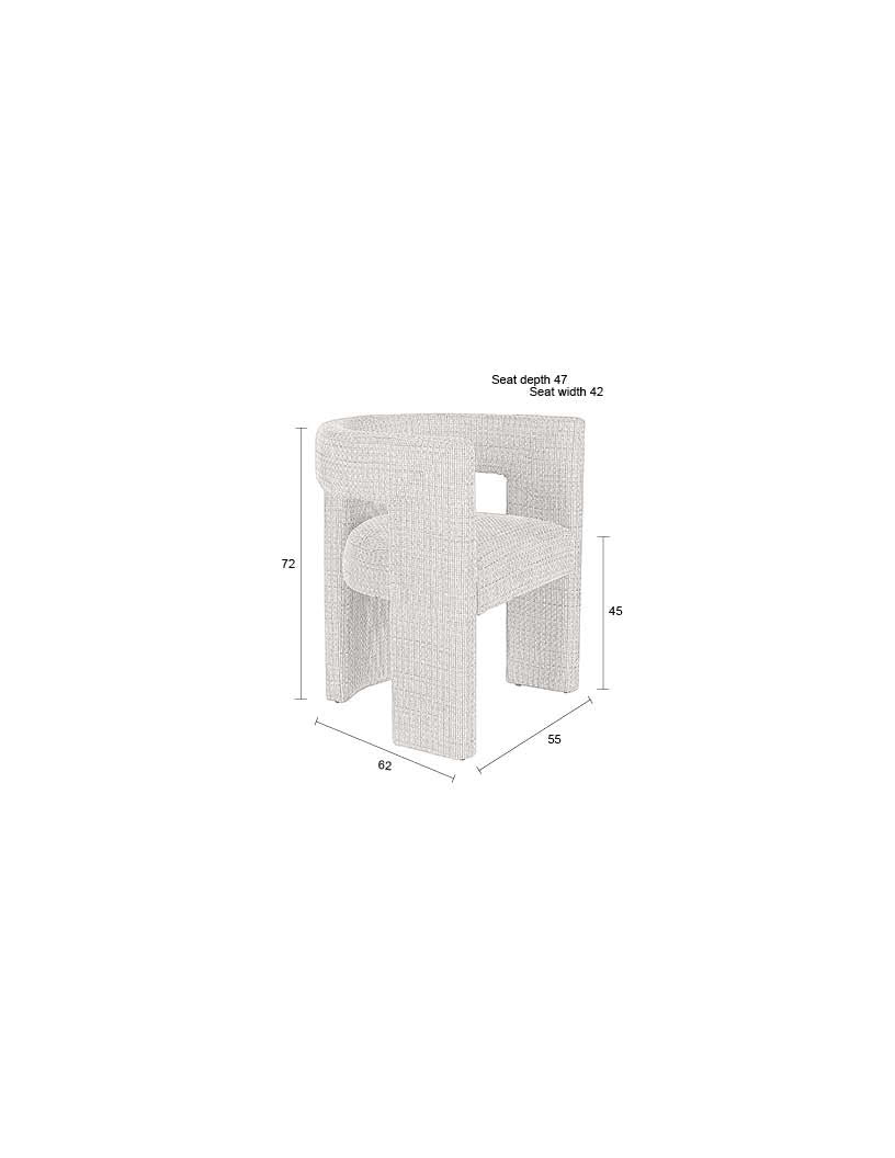 Der Medina Esszimmerstuhl von Dutchbone vereint elegantes Design, komfortable Polsterung und erstklassige Qualität.