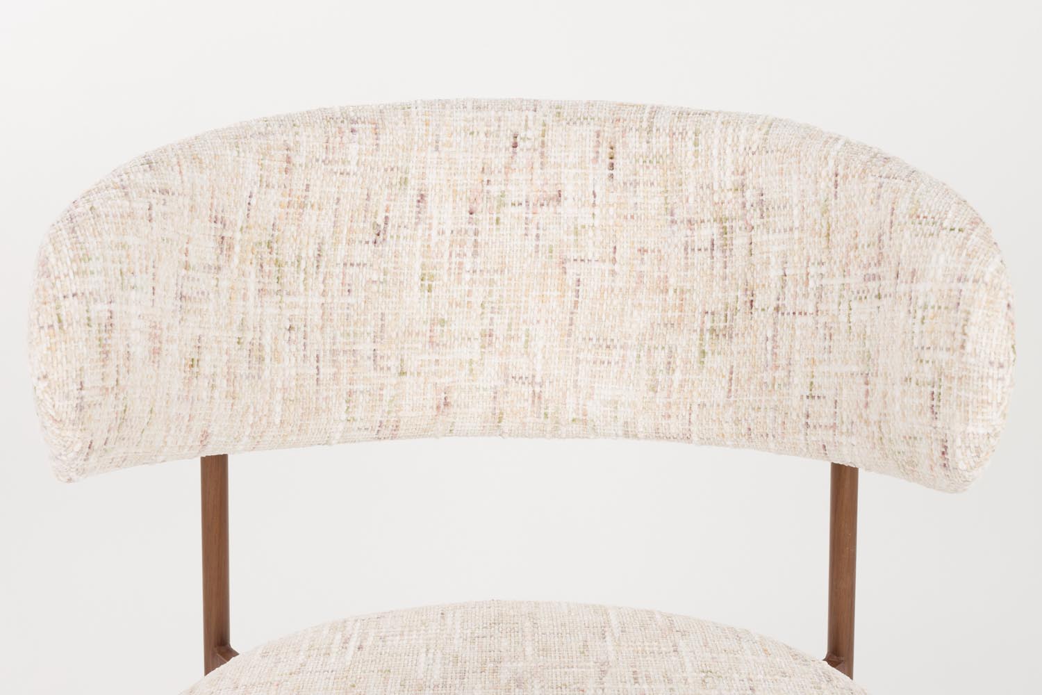Moderner Stuhl Claes von White Label Living, stilvolles Design, bequeme Polsterung, ideal für Esszimmer oder Büro.