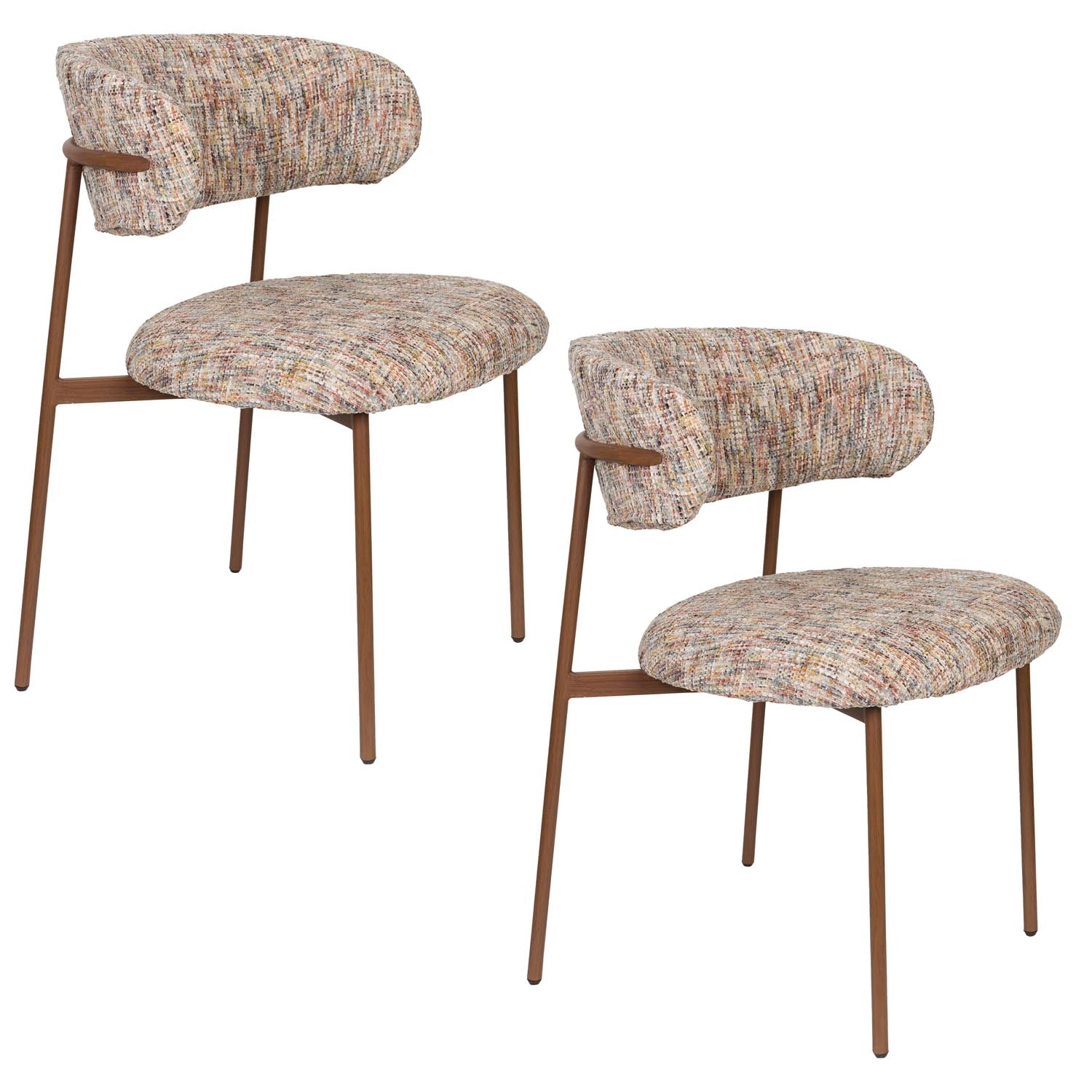 Eleganter Stuhl Claes von White Label Living, modernes Design, komfortabel gepolstert, perfekt für Esszimmer oder Arbeitsbereich.