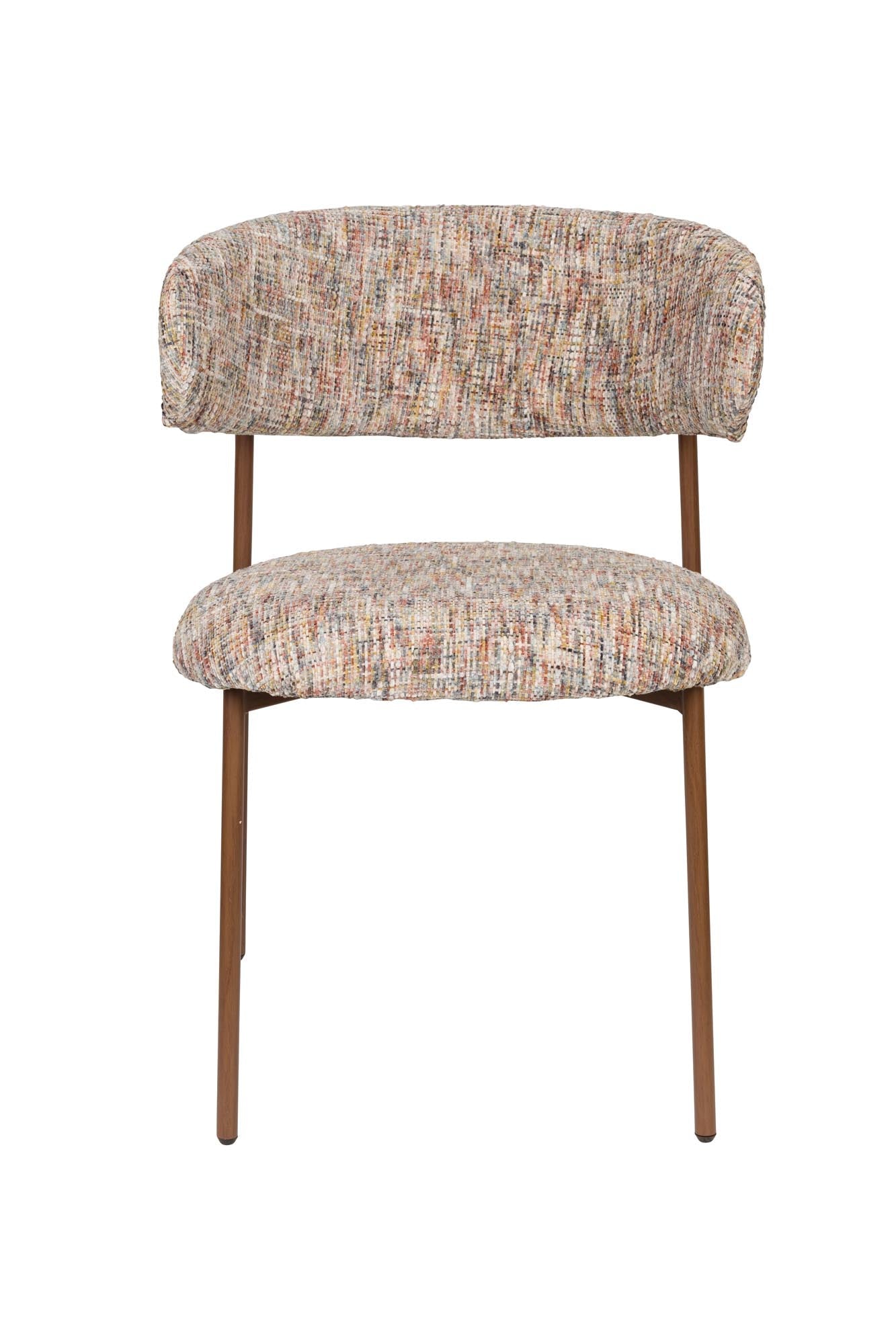 Moderner Stuhl Claes von White Label Living, stilvolles Design, bequeme Polsterung, ideal für Esszimmer oder Büro.