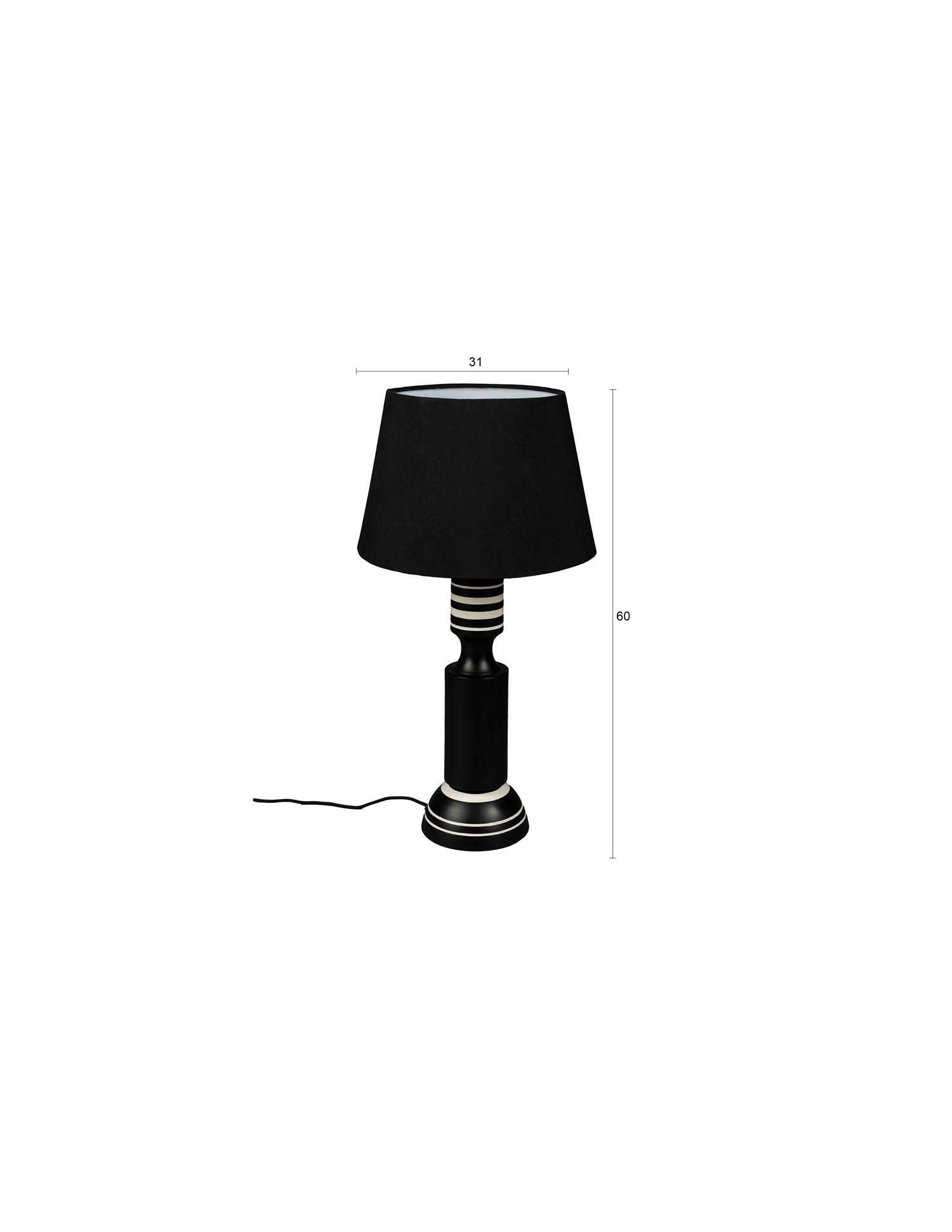 Die Tischlampe Virgil von Dutchbone vereint Vintage-Charme mit zeitgemäßem Stil und bietet eine elegante Lichtquelle.