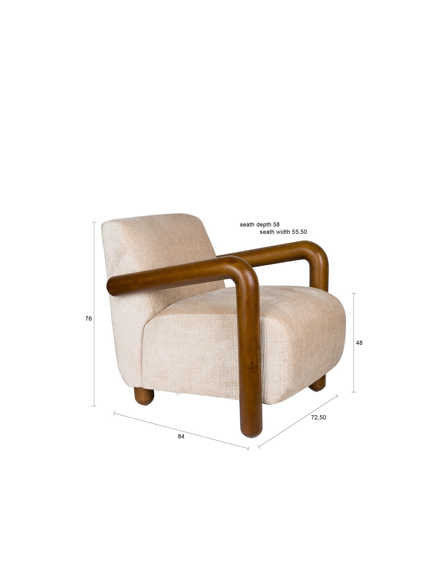 Der Loungesessel Robinson von Dutchbone bietet stilvollen Komfort und modernes Design für anspruchsvolle Wohnräume.