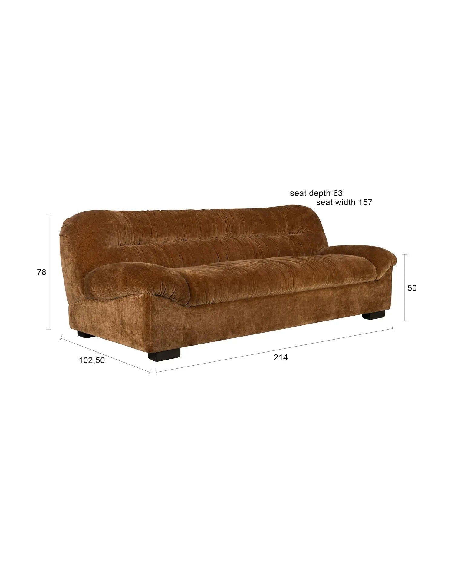 Das Douglas Sofa von Dutchbone: Eleganz trifft Komfort im Mid Century Design, mit Samt- oder Lederbezug.