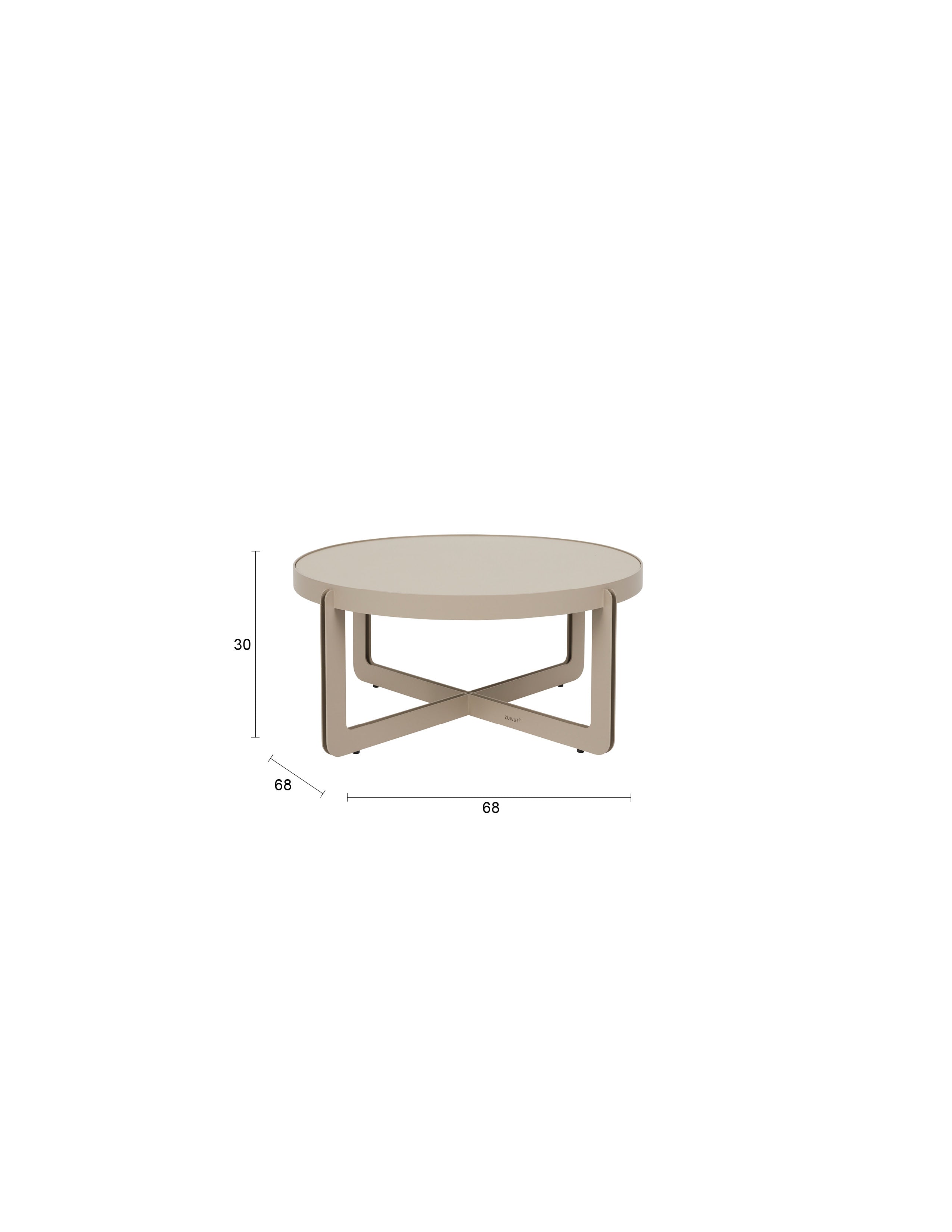 Moderner runder Couchtisch von Zuiver, stilvolles Design, hochwertige Verarbeitung, ideal für zeitgemässe Wohnräume.
