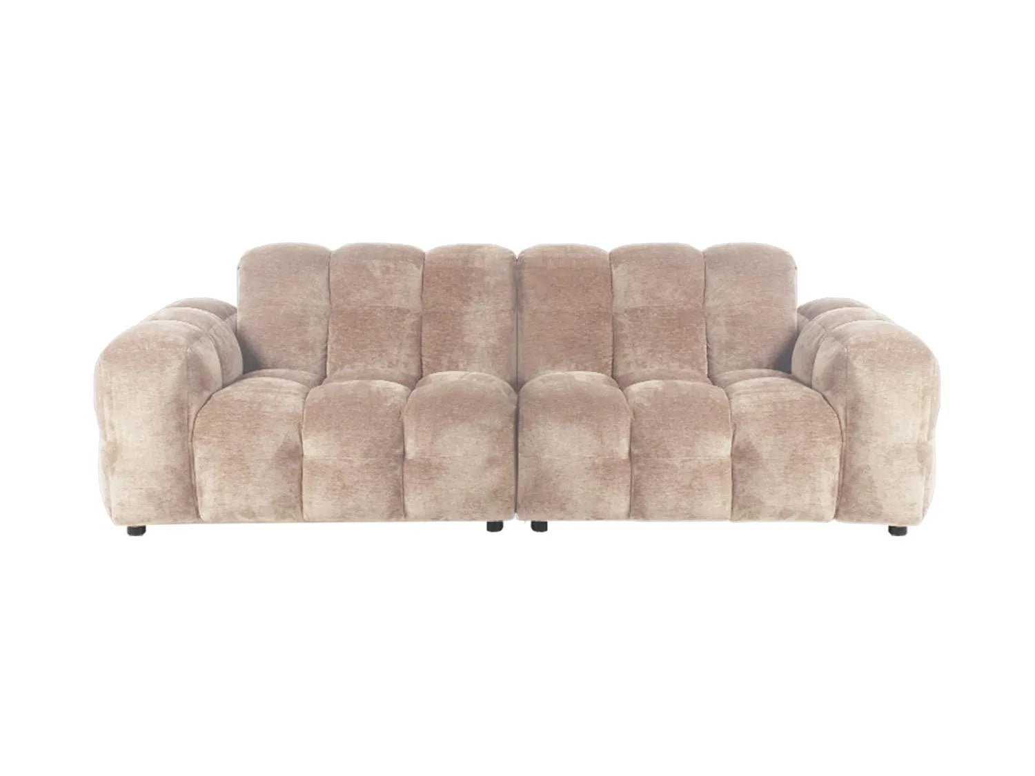 Das Dutchbone Hackman 3-Sitzer Sofa vereint Retro-Chic und Komfort mit luxuriösem Velours und modularer Vielseitigkeit.