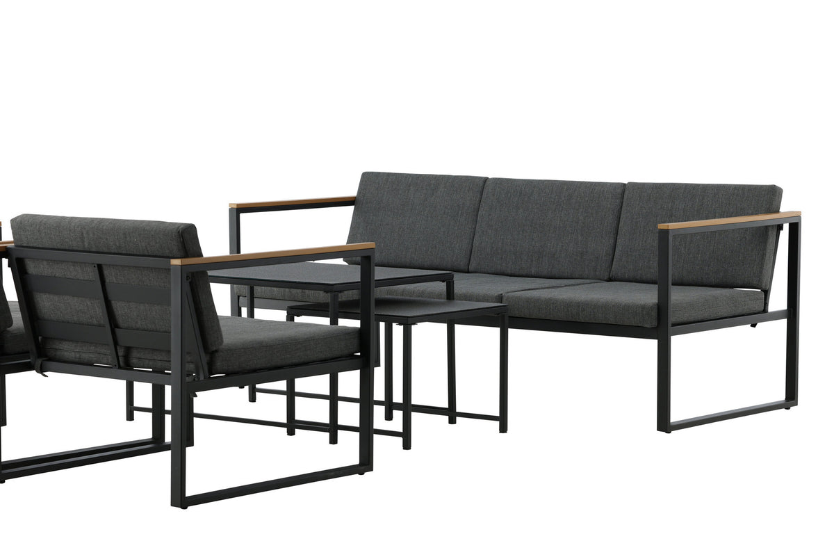 Dakar Sofa Outdoorset 90cm in Schwarz präsentiert im Onlineshop von KAQTU Design AG. Loungeset ist von Venture Home