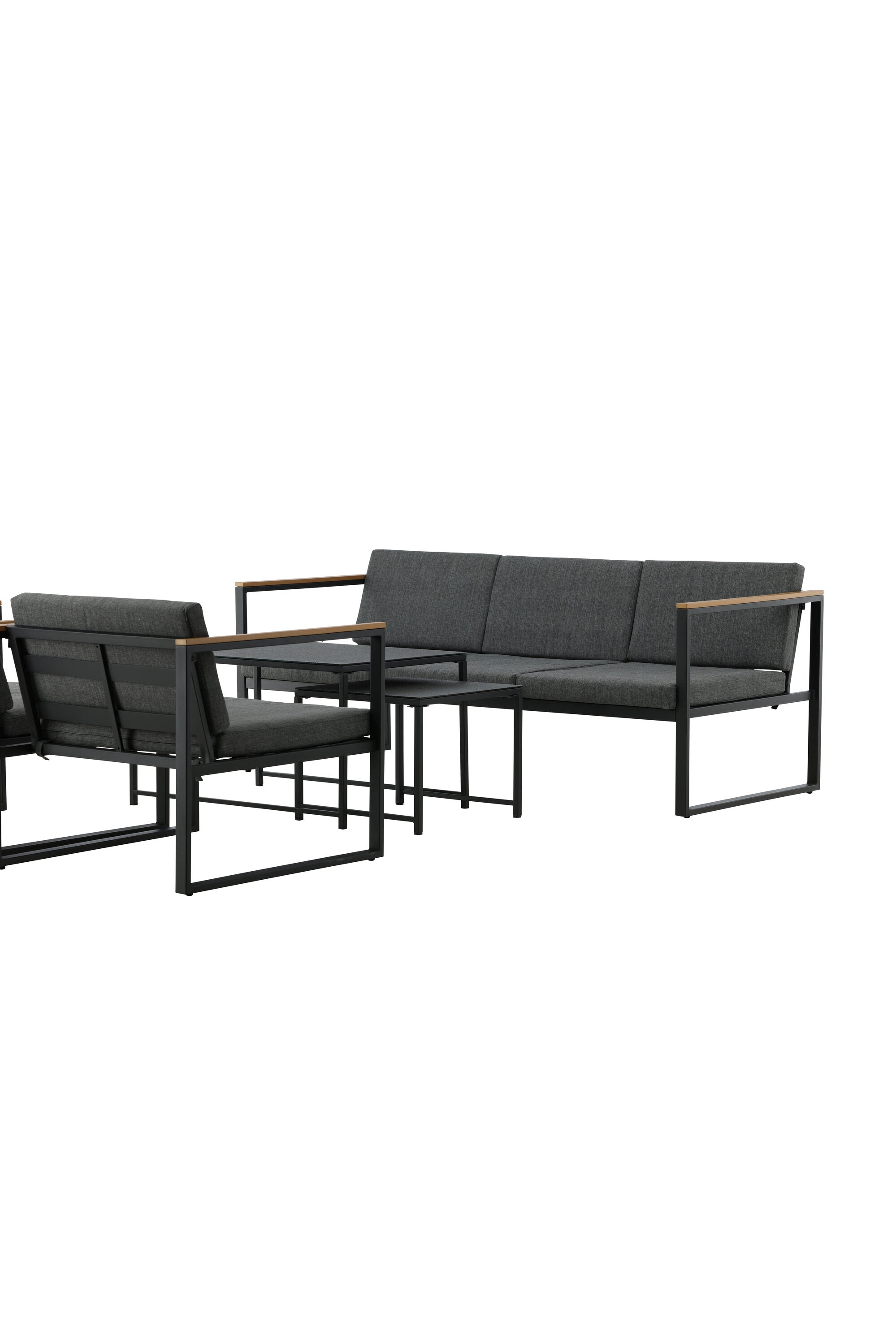 Dakar Sofa Outdoorset 90cm in Schwarz präsentiert im Onlineshop von KAQTU Design AG. Loungeset ist von Venture Home