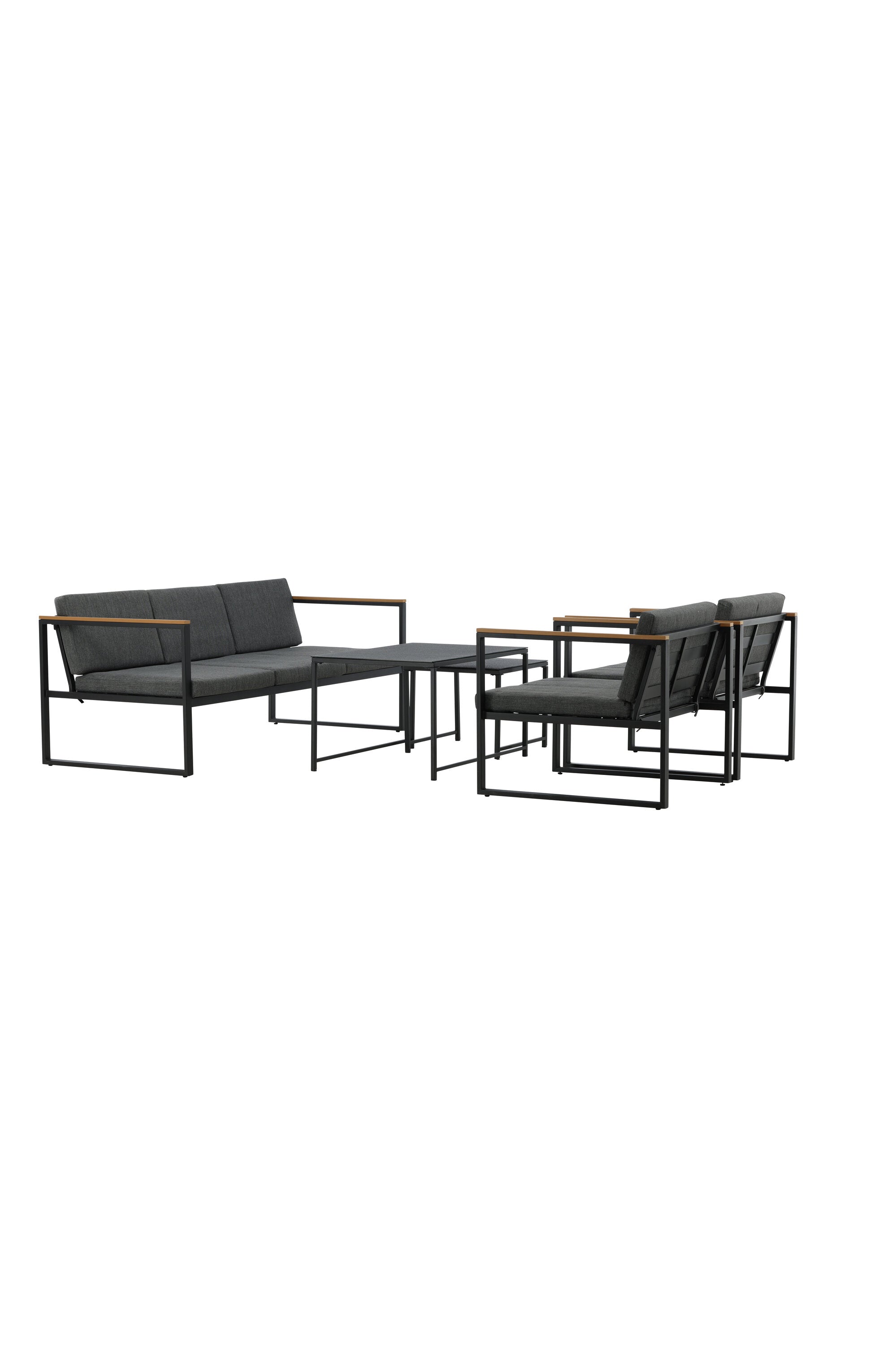 Dakar Sofa Outdoorset 90cm in Schwarz präsentiert im Onlineshop von KAQTU Design AG. Loungeset ist von Venture Home