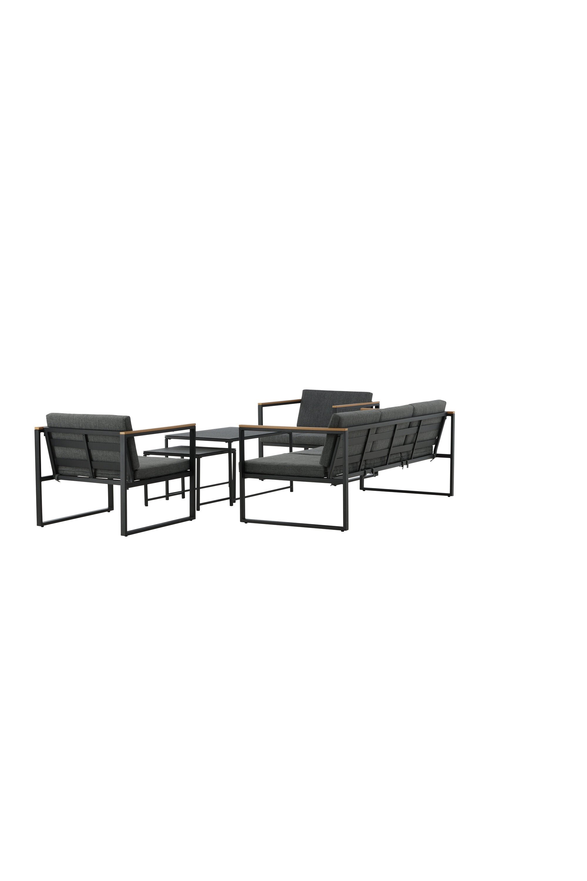 Dakar Sofa Outdoorset 90cm in Schwarz präsentiert im Onlineshop von KAQTU Design AG. Loungeset ist von Venture Home