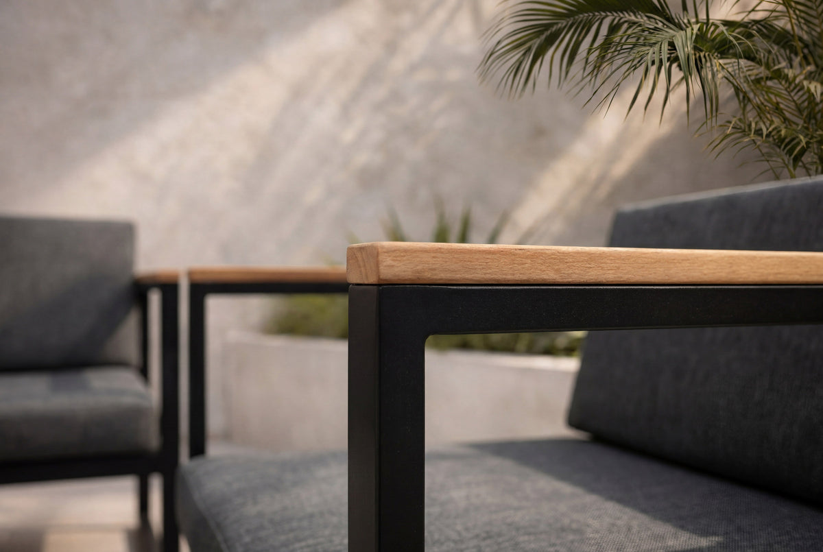 Dakar Sofa Outdoorset 90cm in Schwarz präsentiert im Onlineshop von KAQTU Design AG. Loungeset ist von Venture Home
