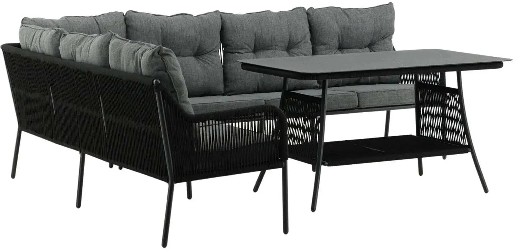 Robustes Berliner Ecksofa 120cm für moderne Outdoor-Bereiche.