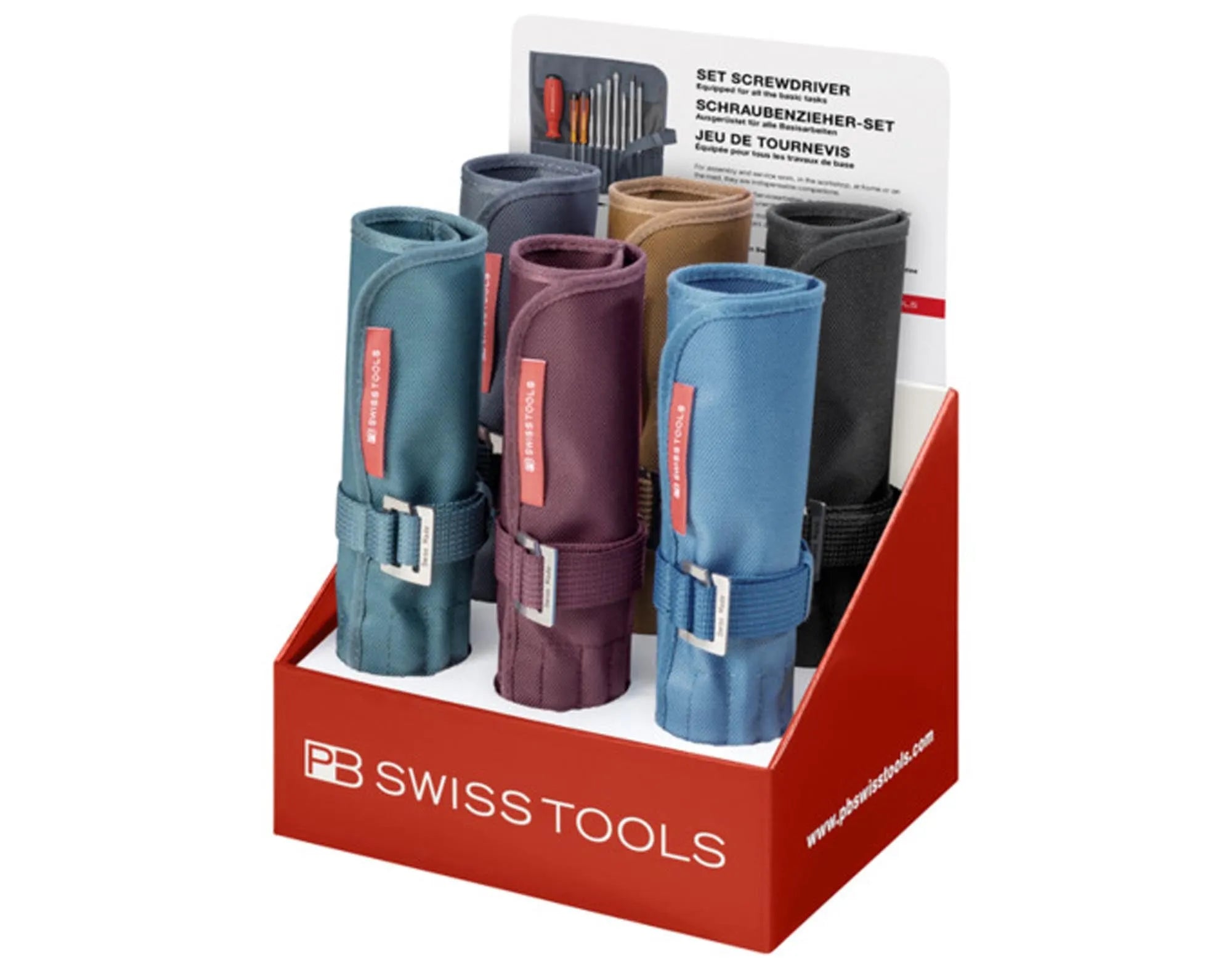 Ergonomisches Schraubenzieher-Set PB 8218POS von PB SWISS TOOLS: Präzision, Langlebigkeit, SwissGrip-Griffe für Profis und Heimwerker.