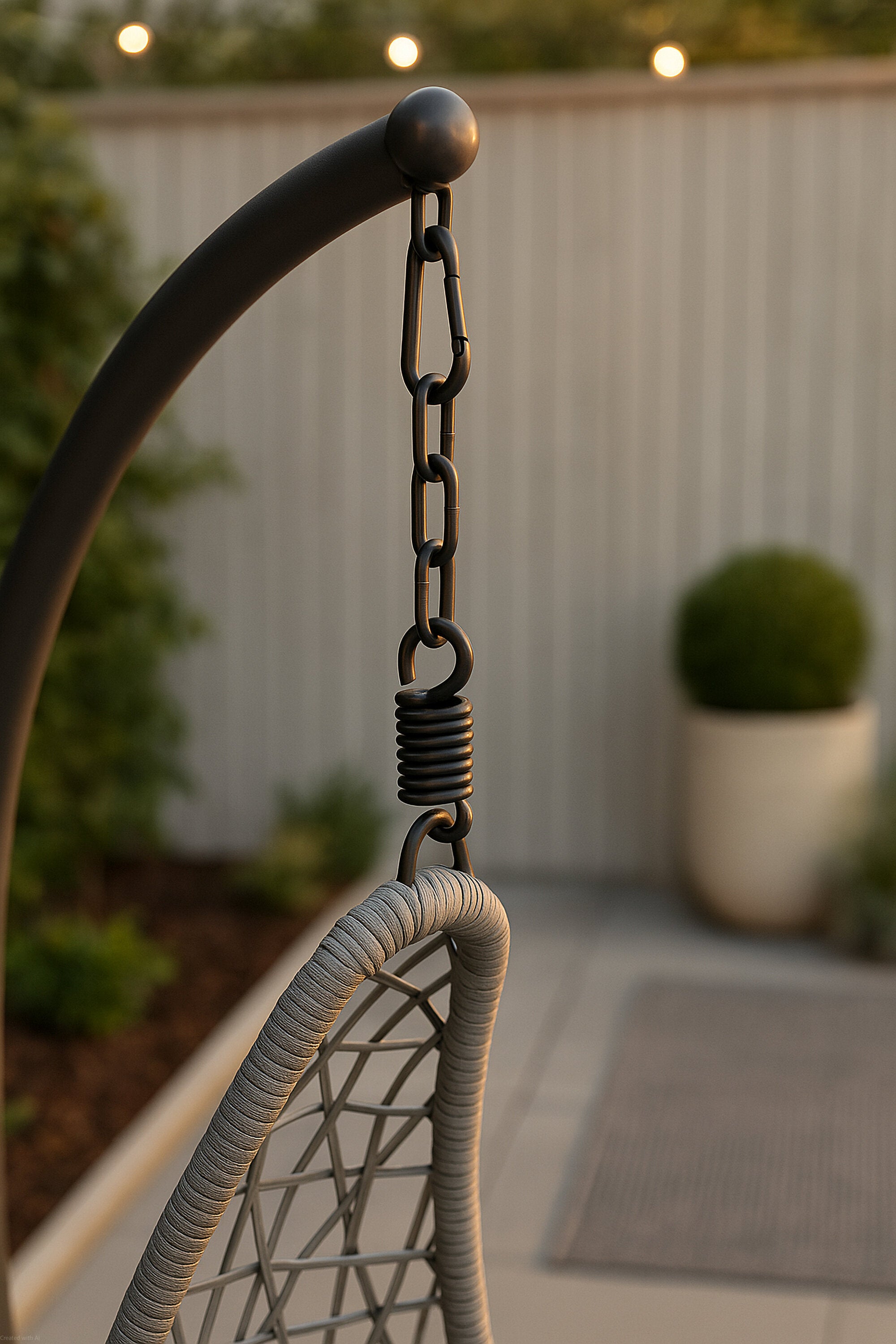 Edinburgh Hängesessel in Grau präsentiert im Onlineshop von KAQTU Design AG. Outdoor-Sessel ist von Venture Home